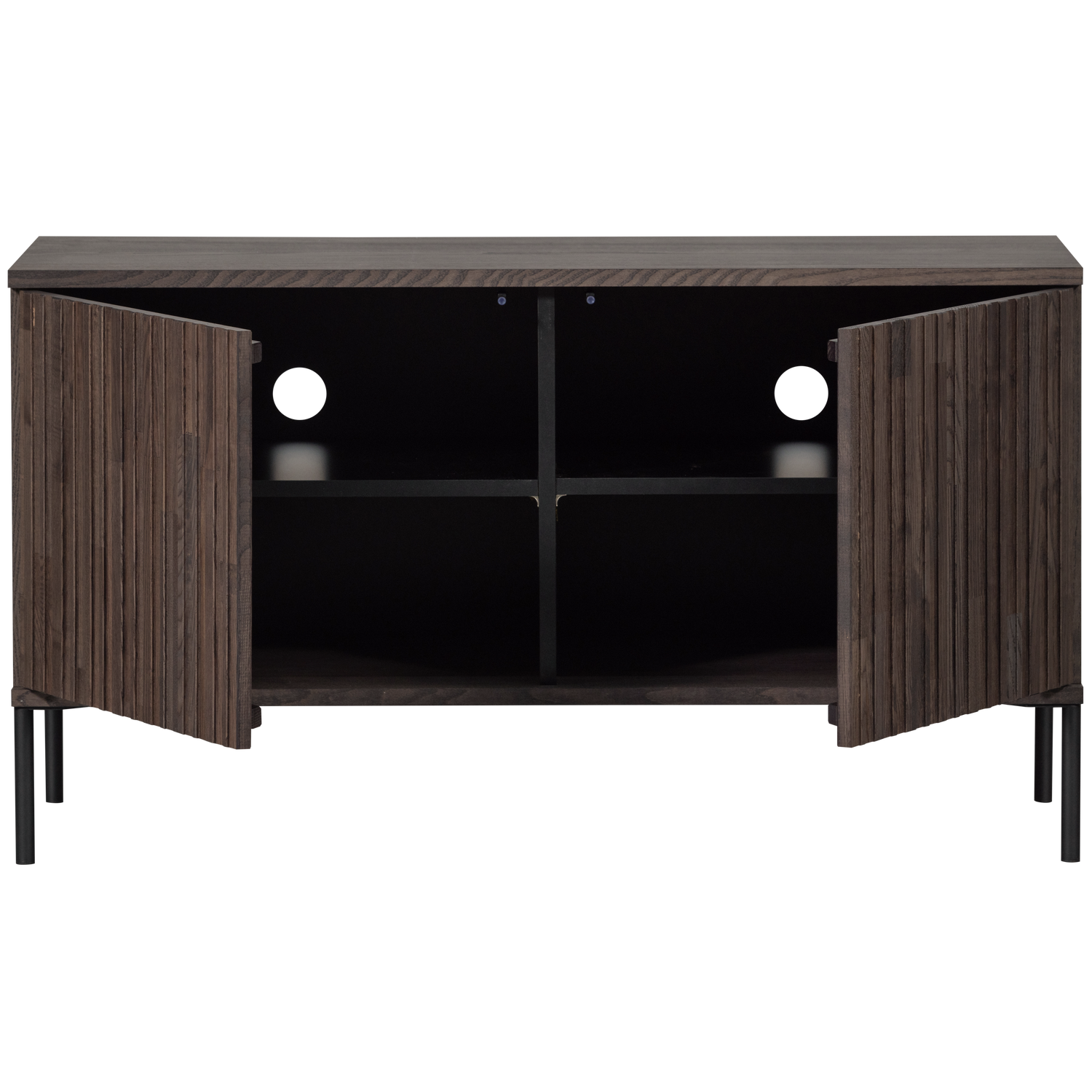 NEW GRAVURE TV Cabinet dark brown ash veneer