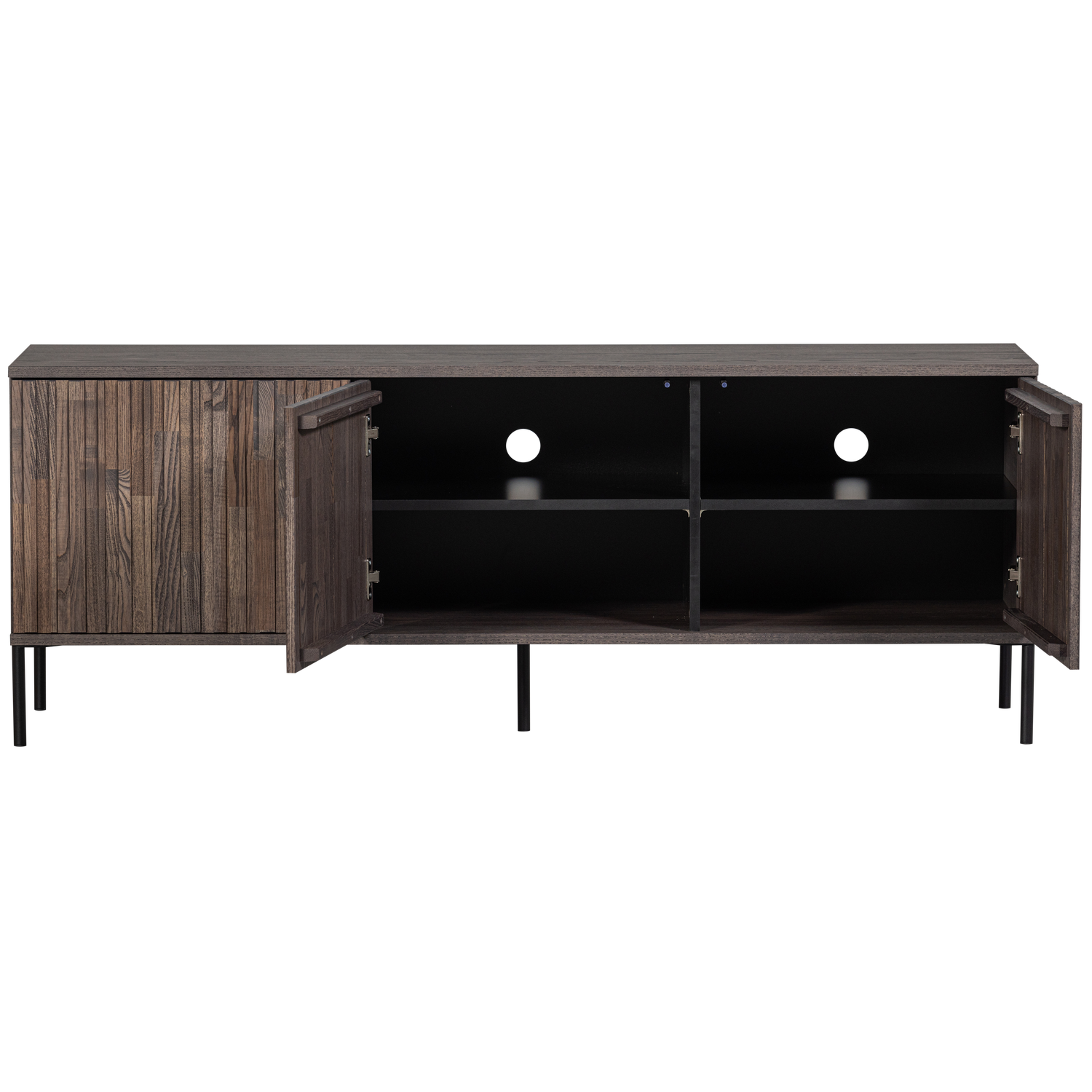 NEW GRAVURE TV Cabinet dark brown ash veneer
