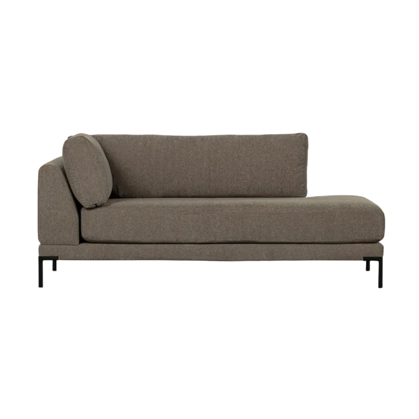 Left-facing chaise longue COUPLE taupe