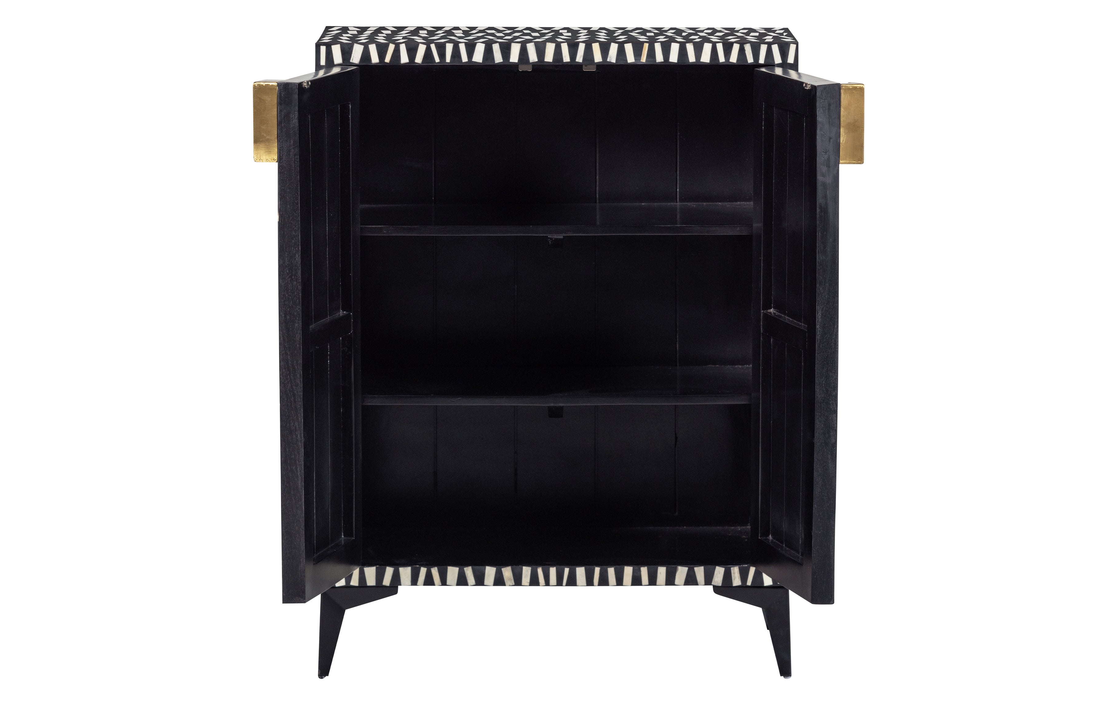 Komoda MENNE czarny z białym