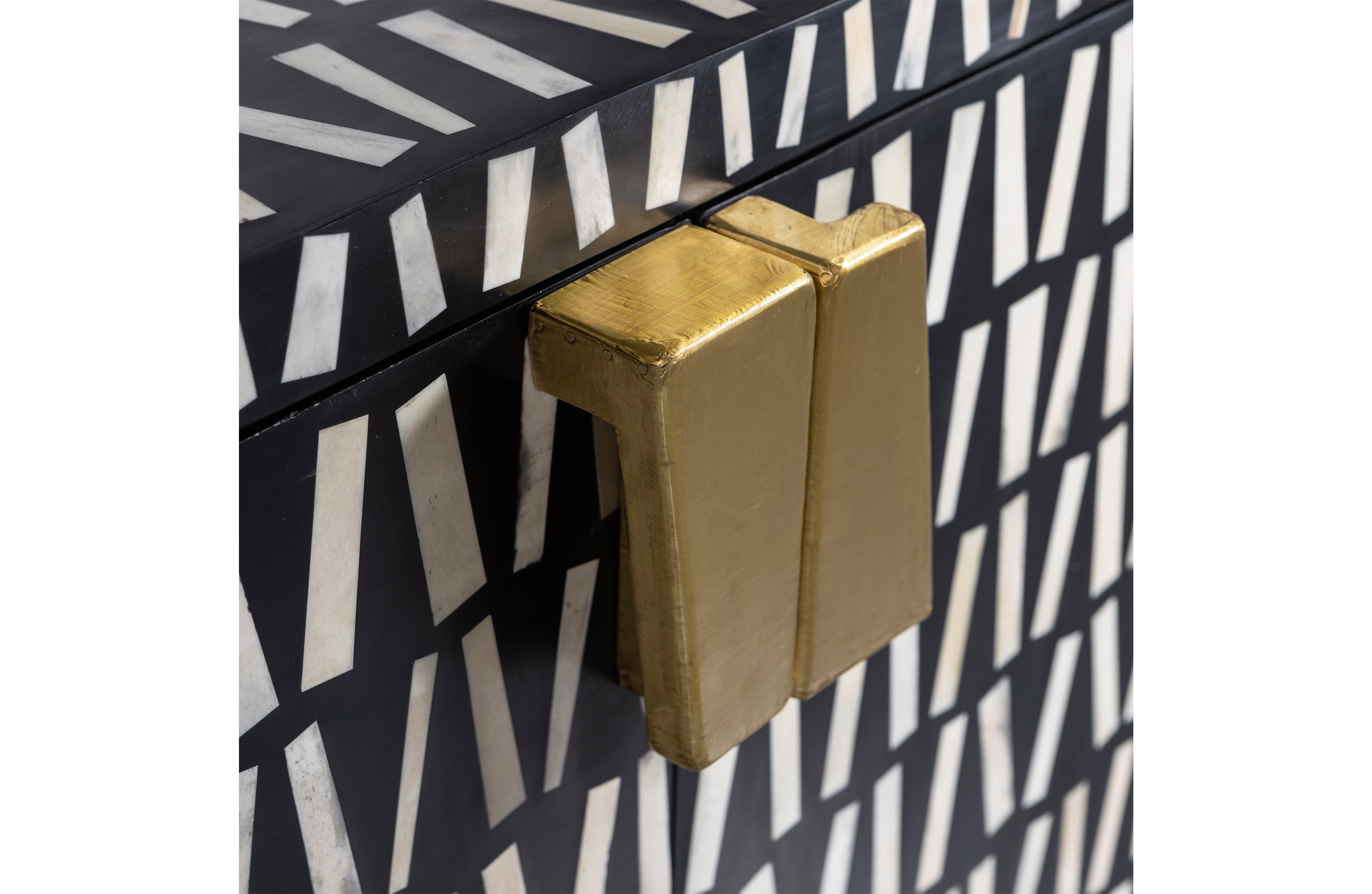 Komoda MENNE czarny z białym