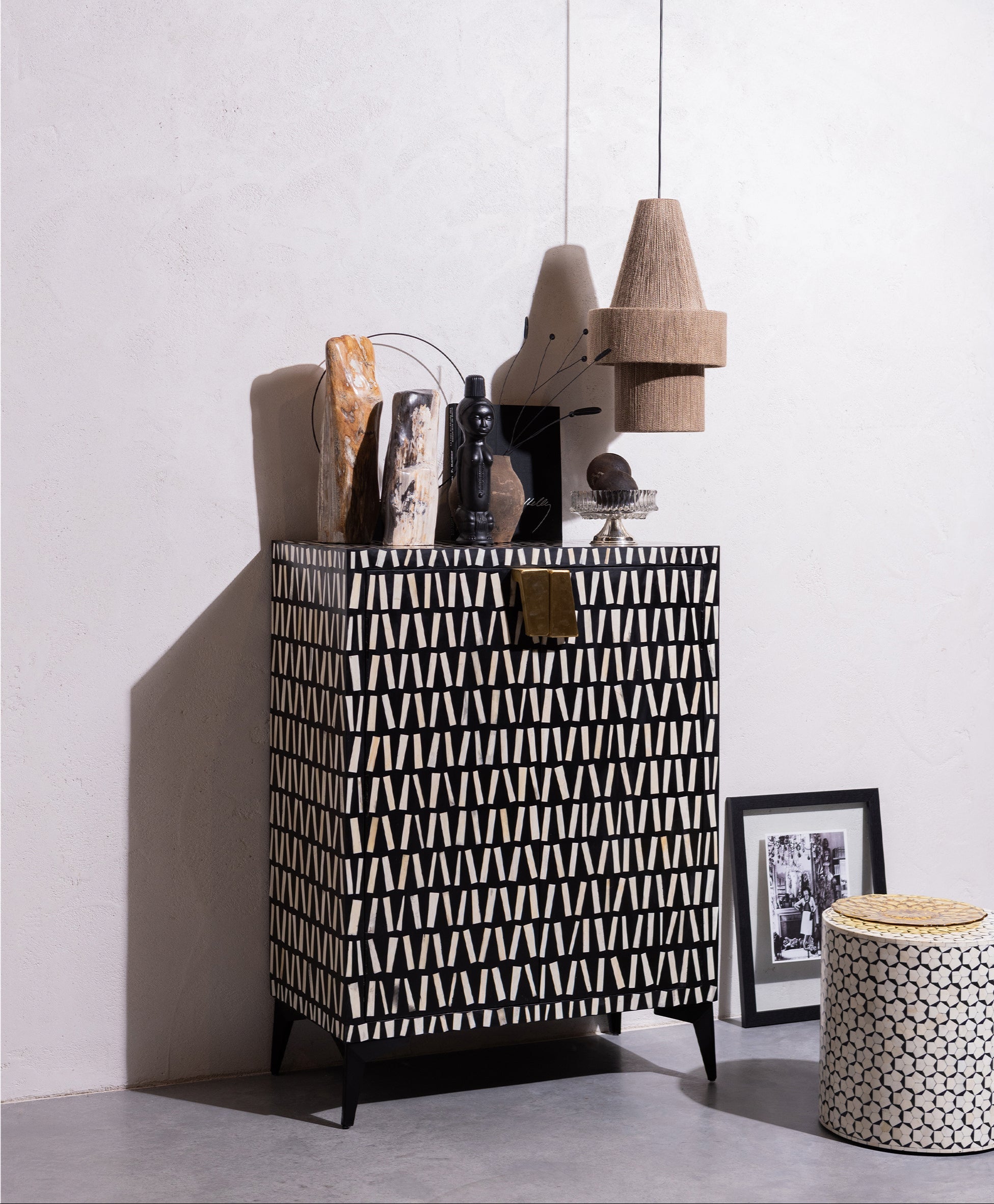 Stolek NEVA bílý s černým