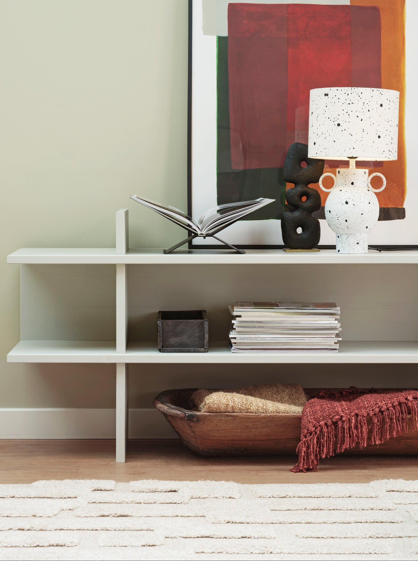 Jana pine console dyed gray