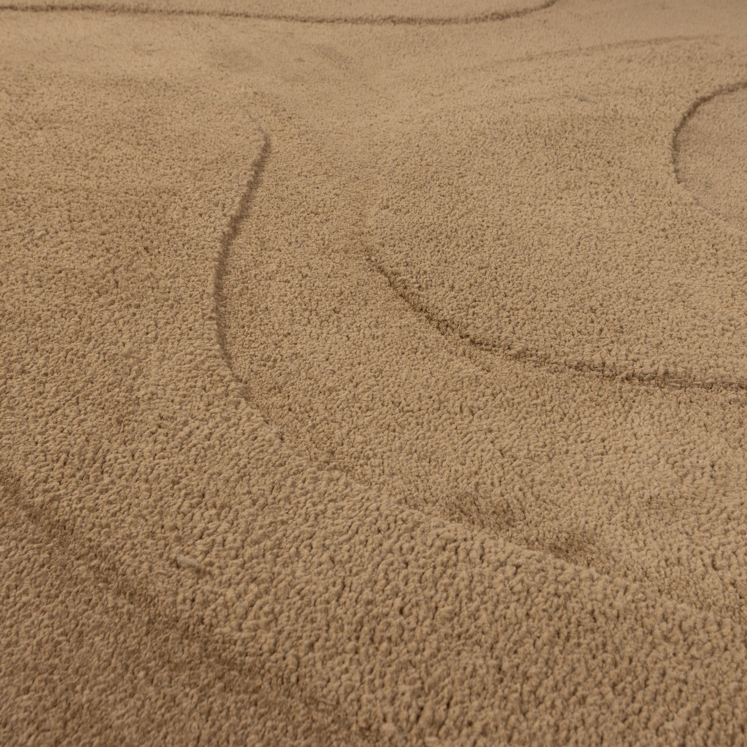 Oválný koberec ALYA světle hnědý