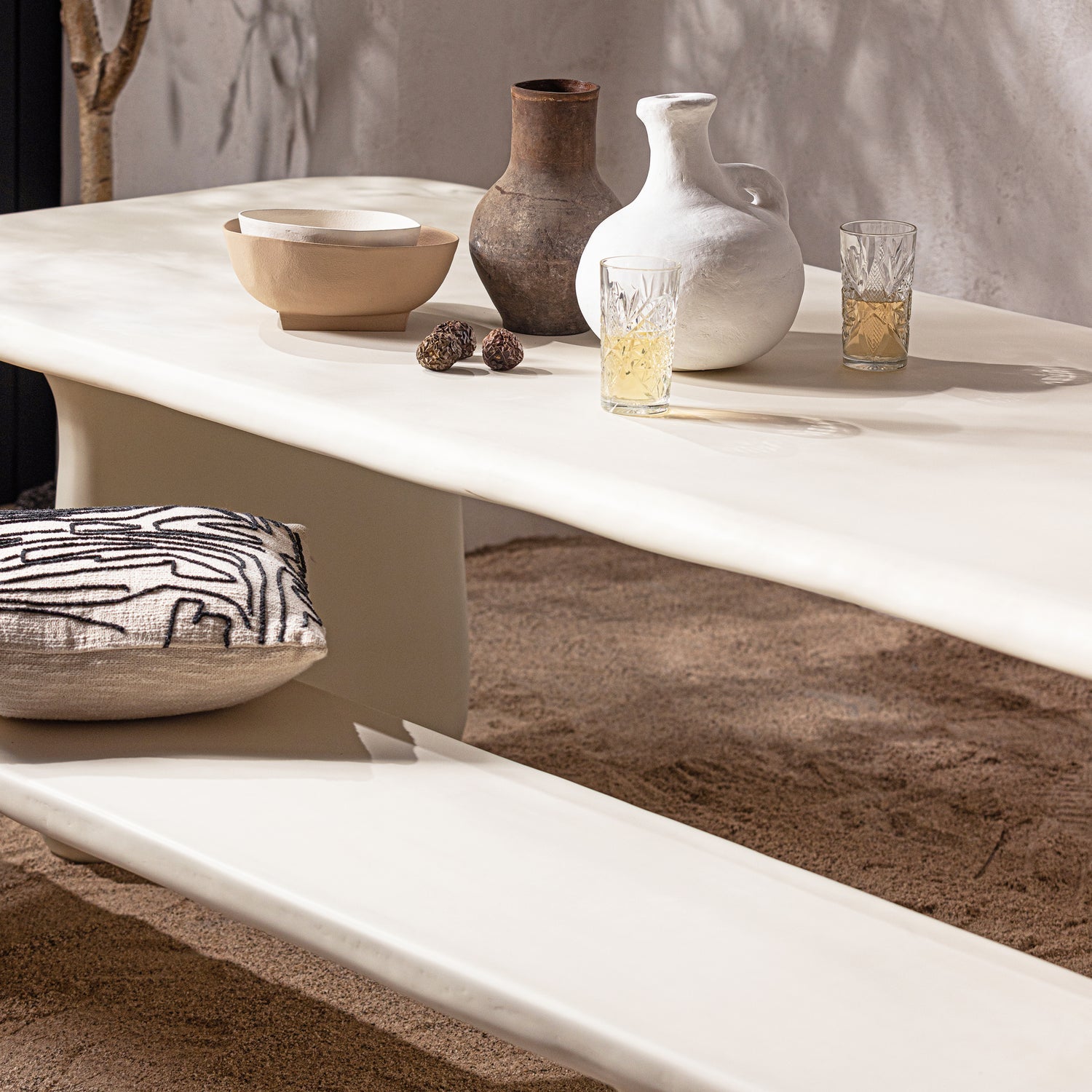 Cream loggia table