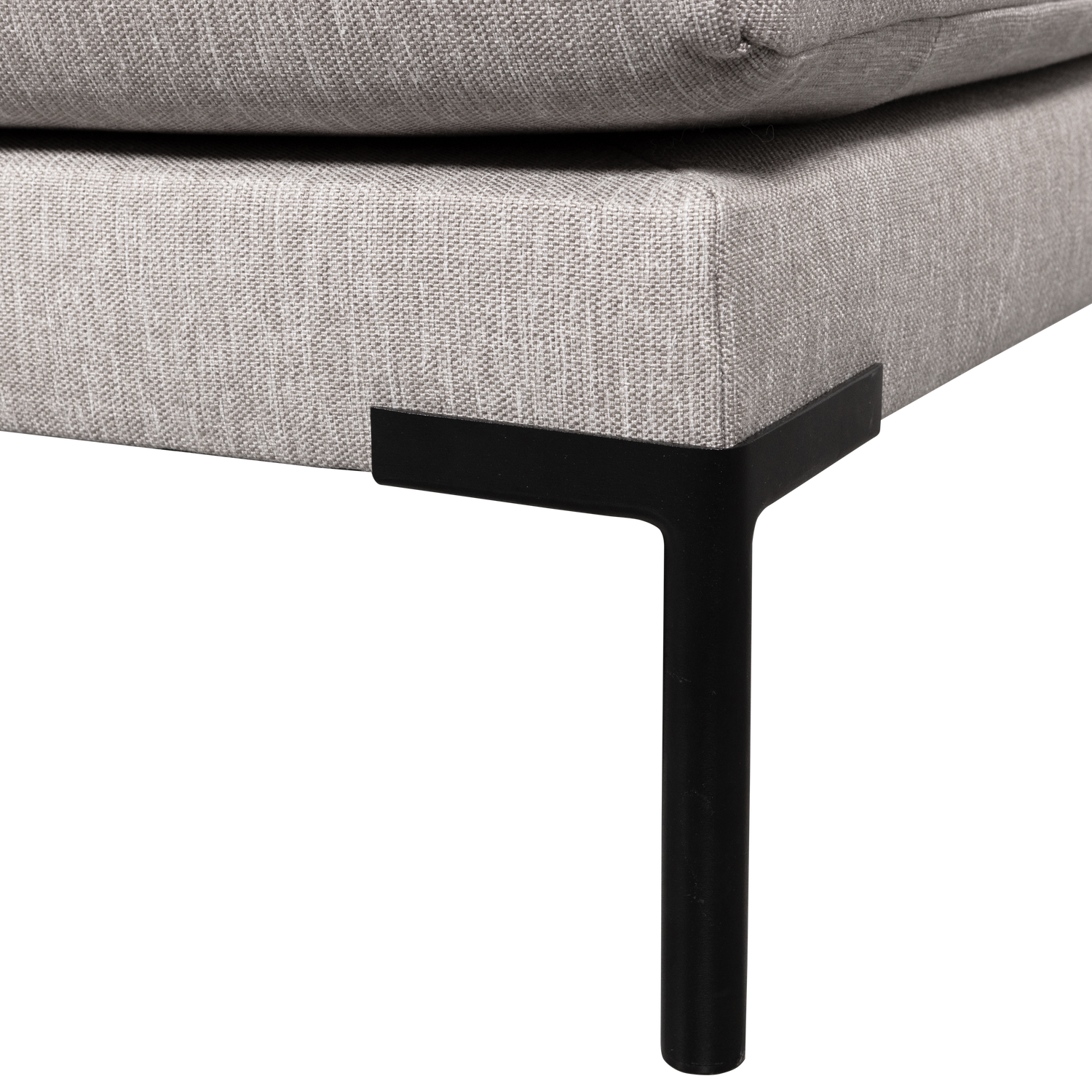 Pravostranný szezlong COUPLE DINING BENCH světle šedý