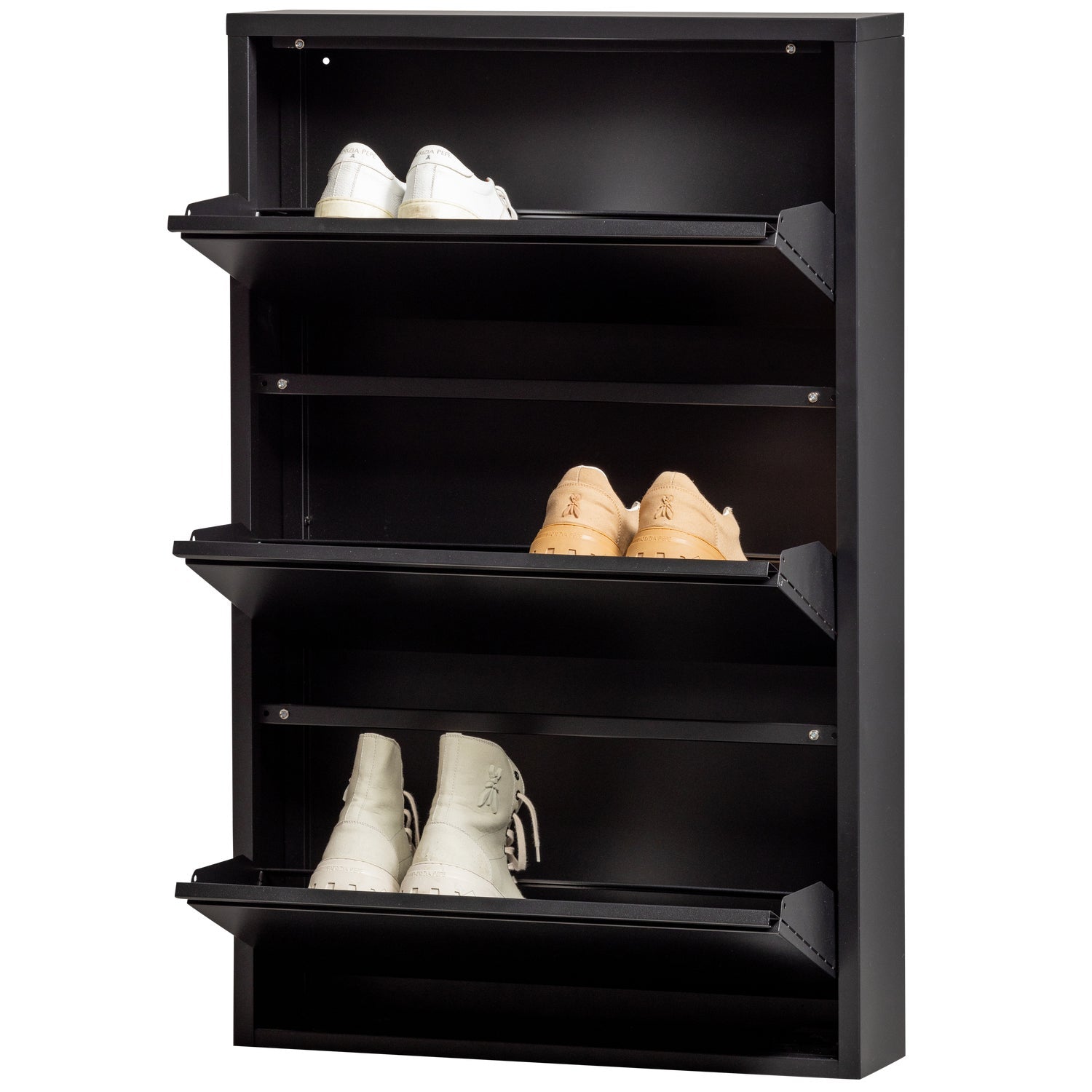 Sabine black shoe cabinet