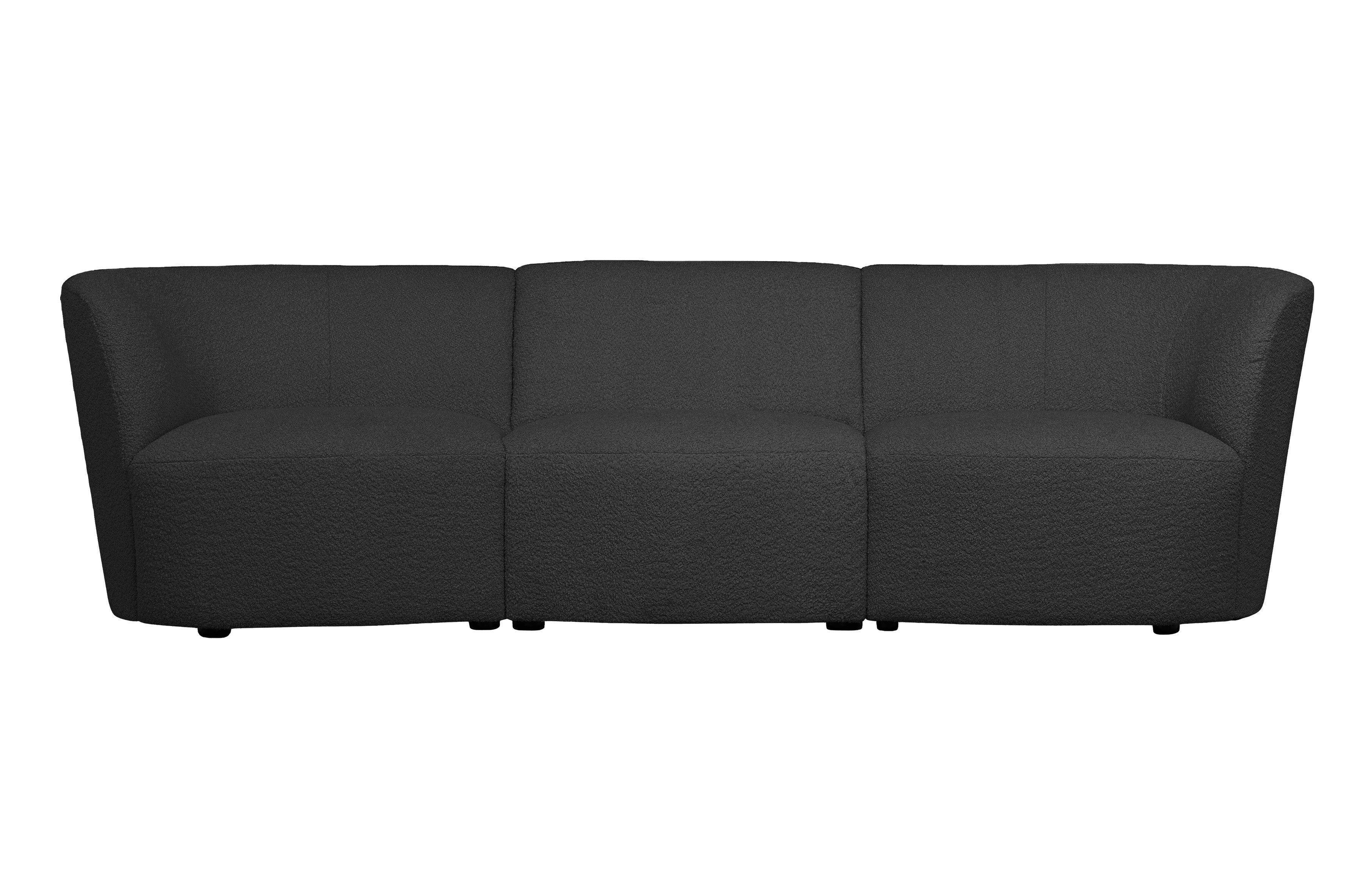 3-Seater Sofa COCO Dark Gray Boucle