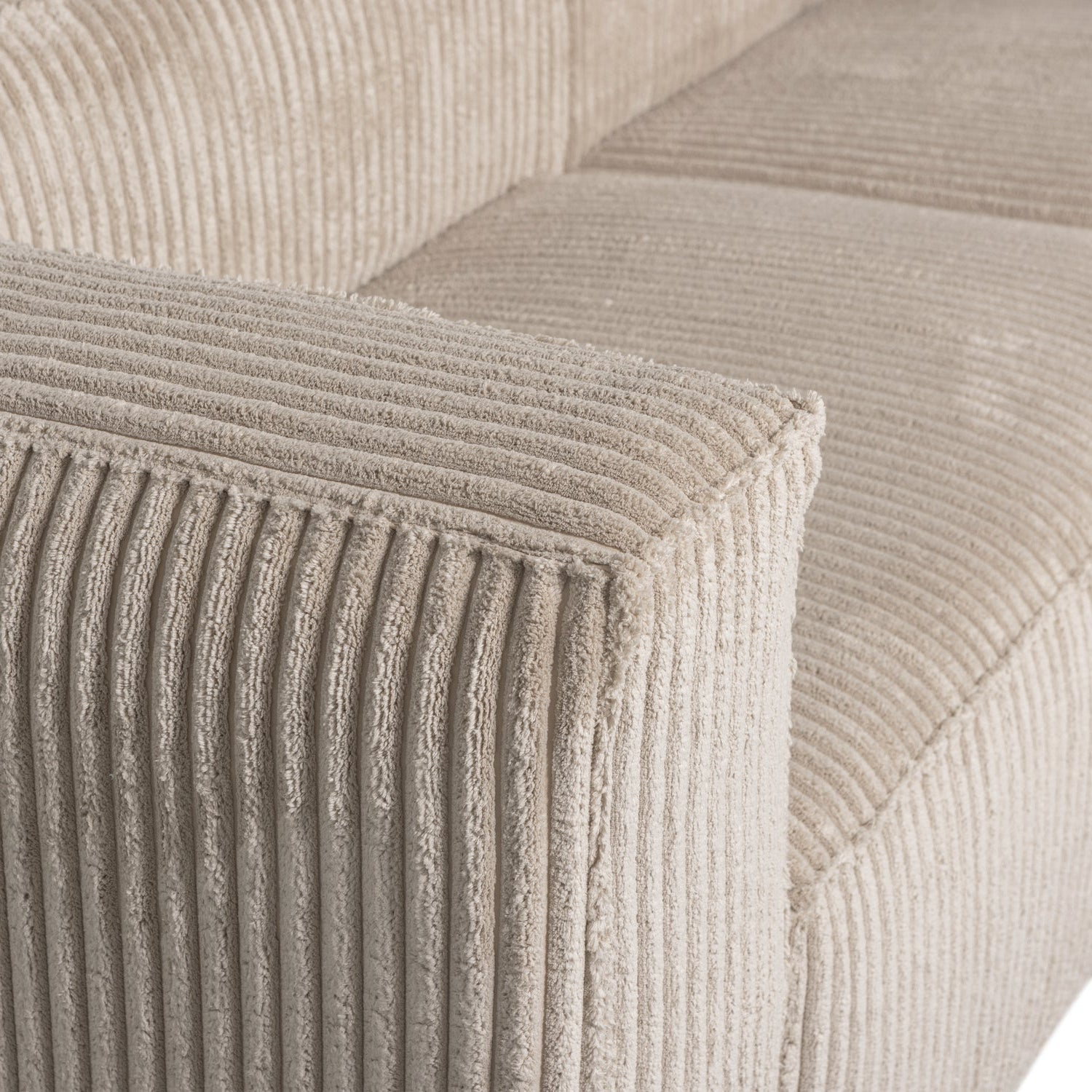 Pravostranný rohový gauč BEAN béžový samet