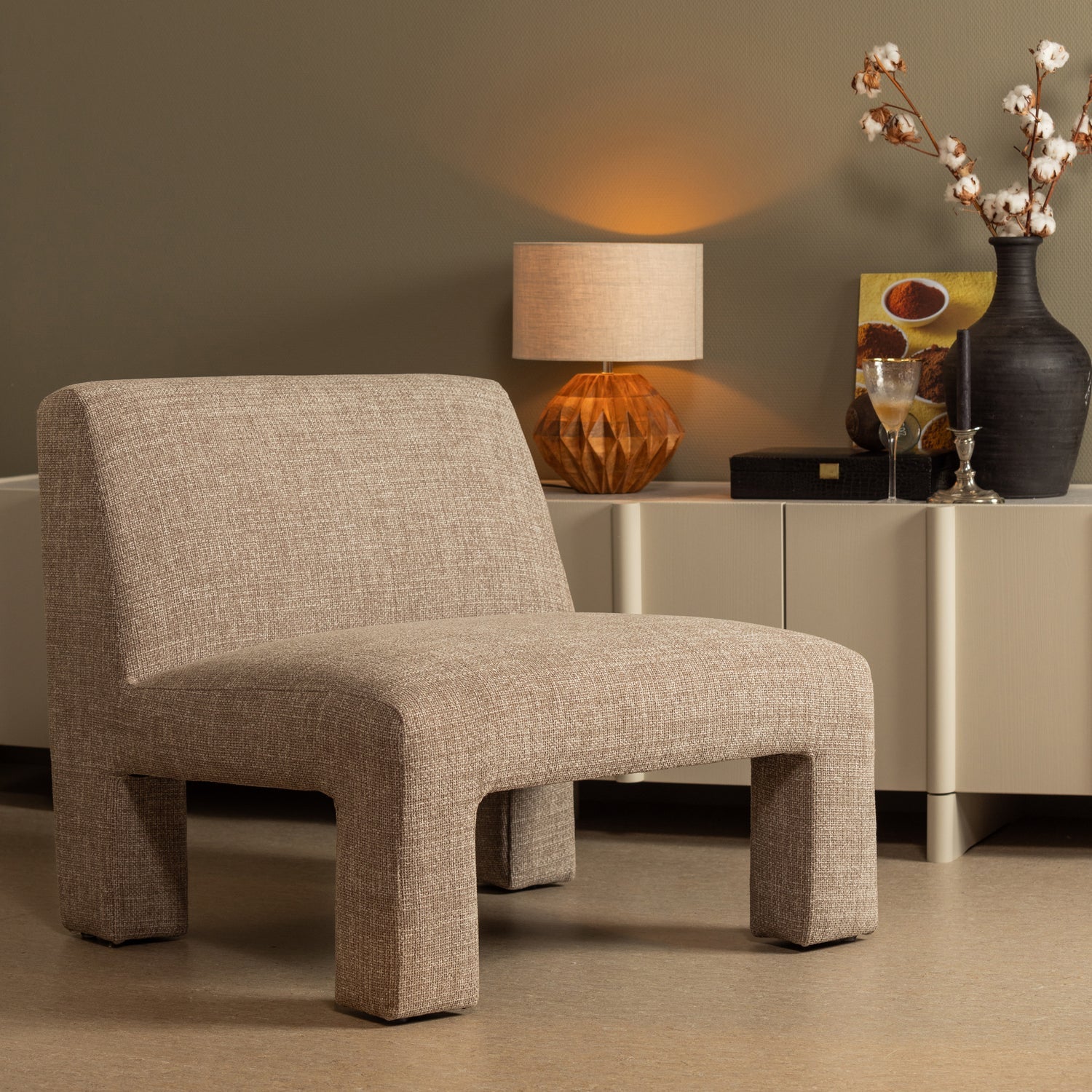 Lavid beige armchair