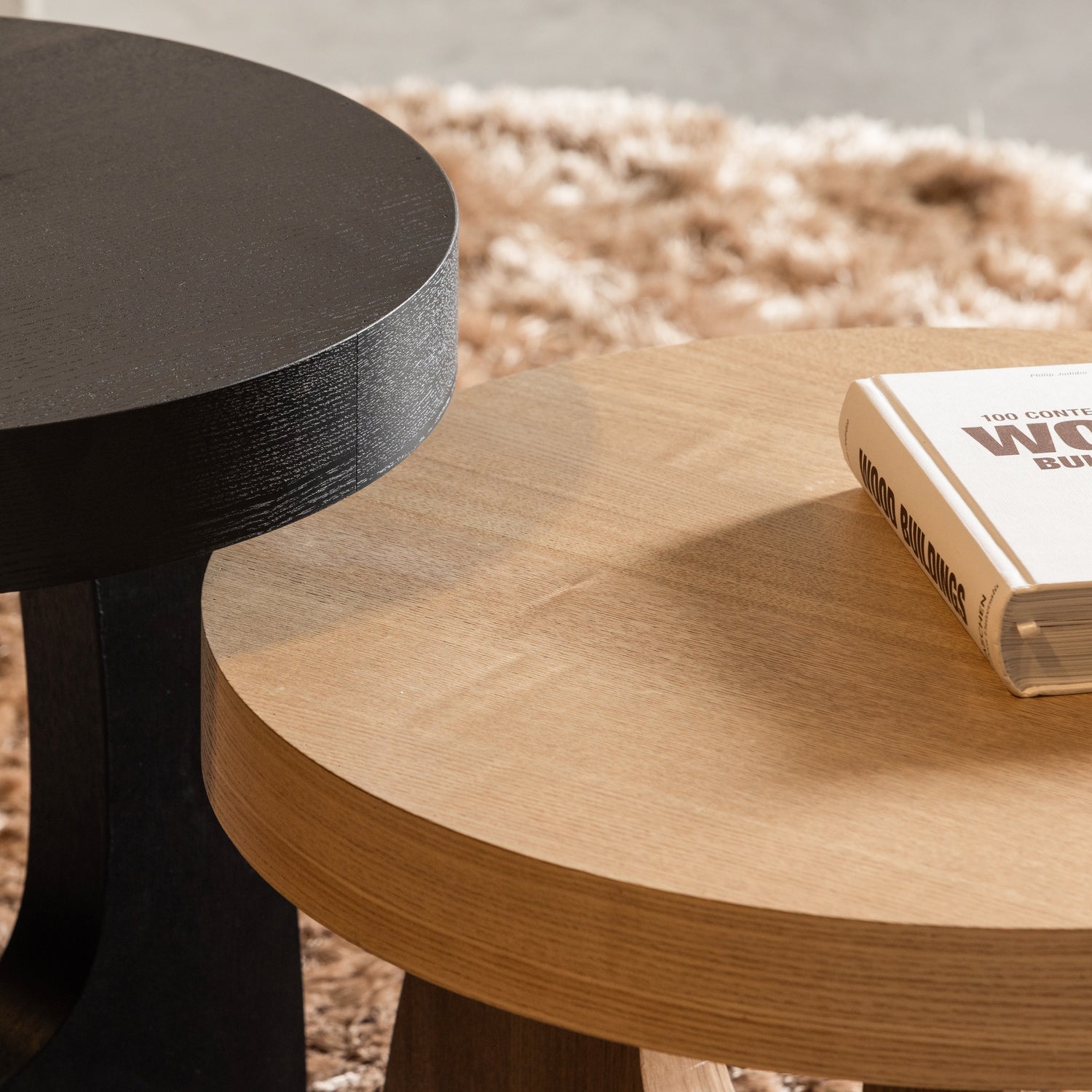 Tala side table black ash veneer