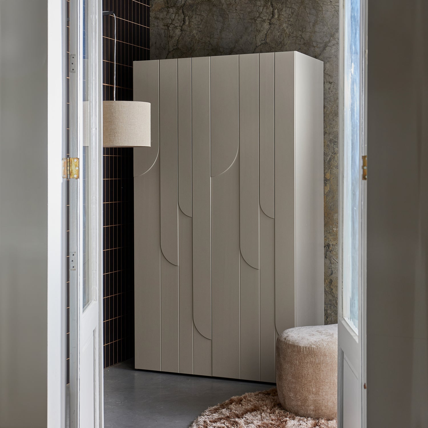 Szafa z półkami RAIN beżowy