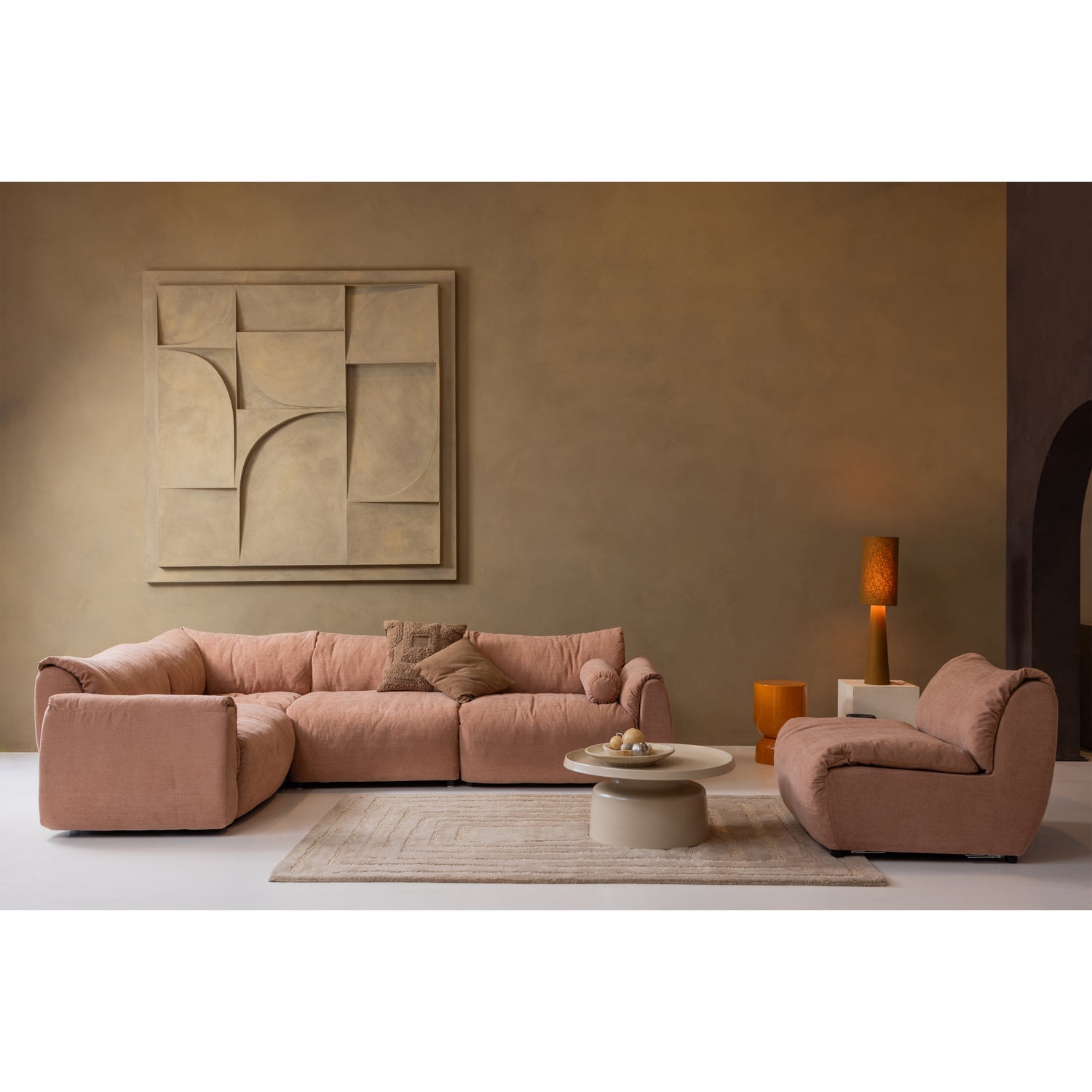 Stolní lampa LOFT hořčicová