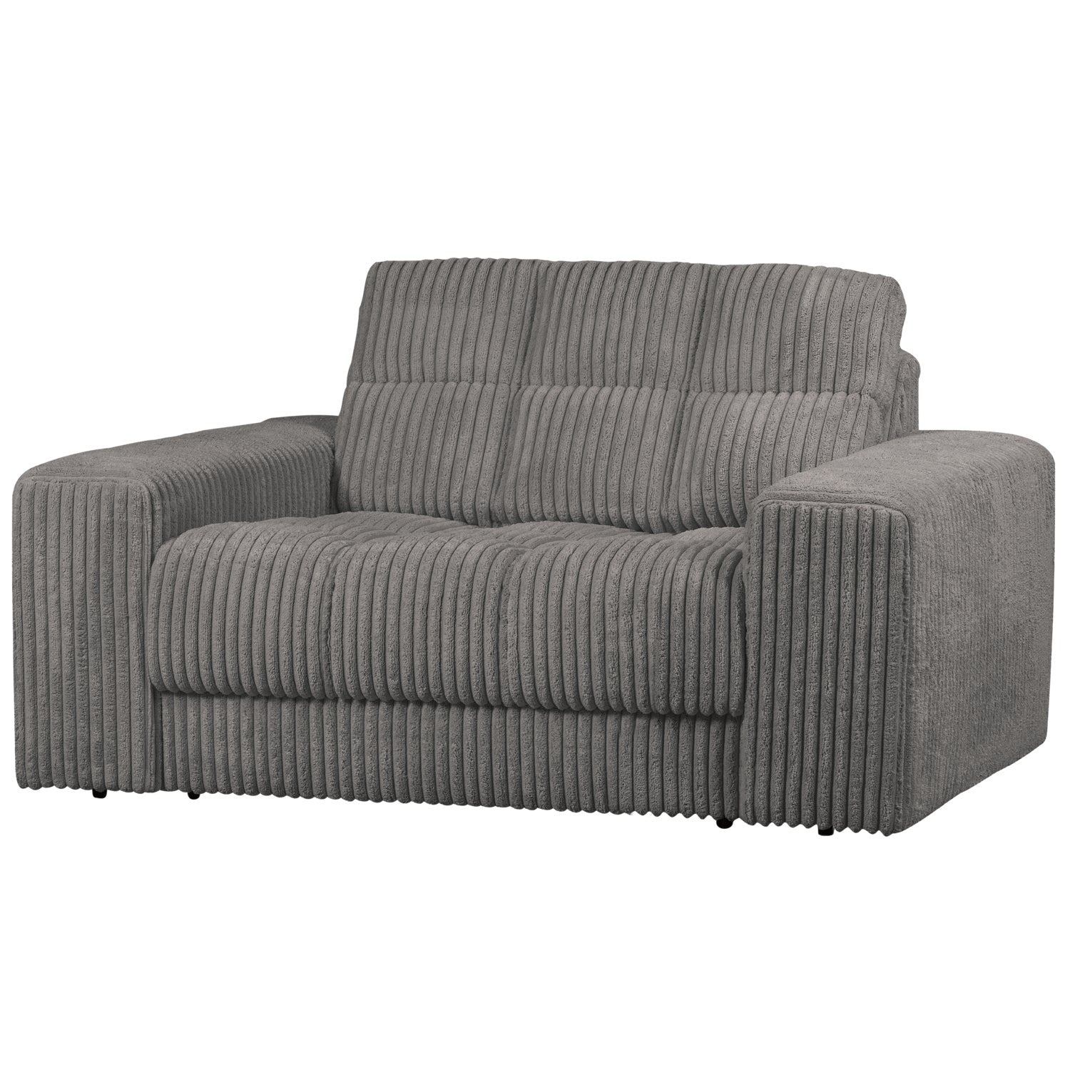 Pohovka loveseat DRUHÉ RANDE šedý kordurovým materiálem