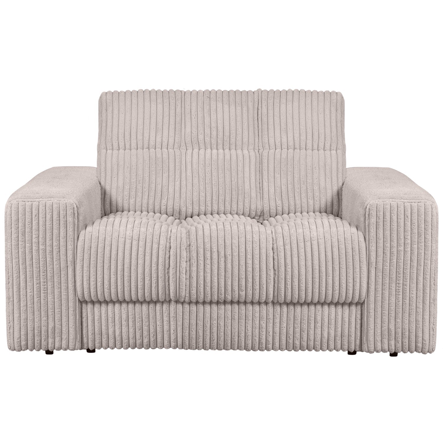 SECOND DATE cream corduroy loveseat sofa