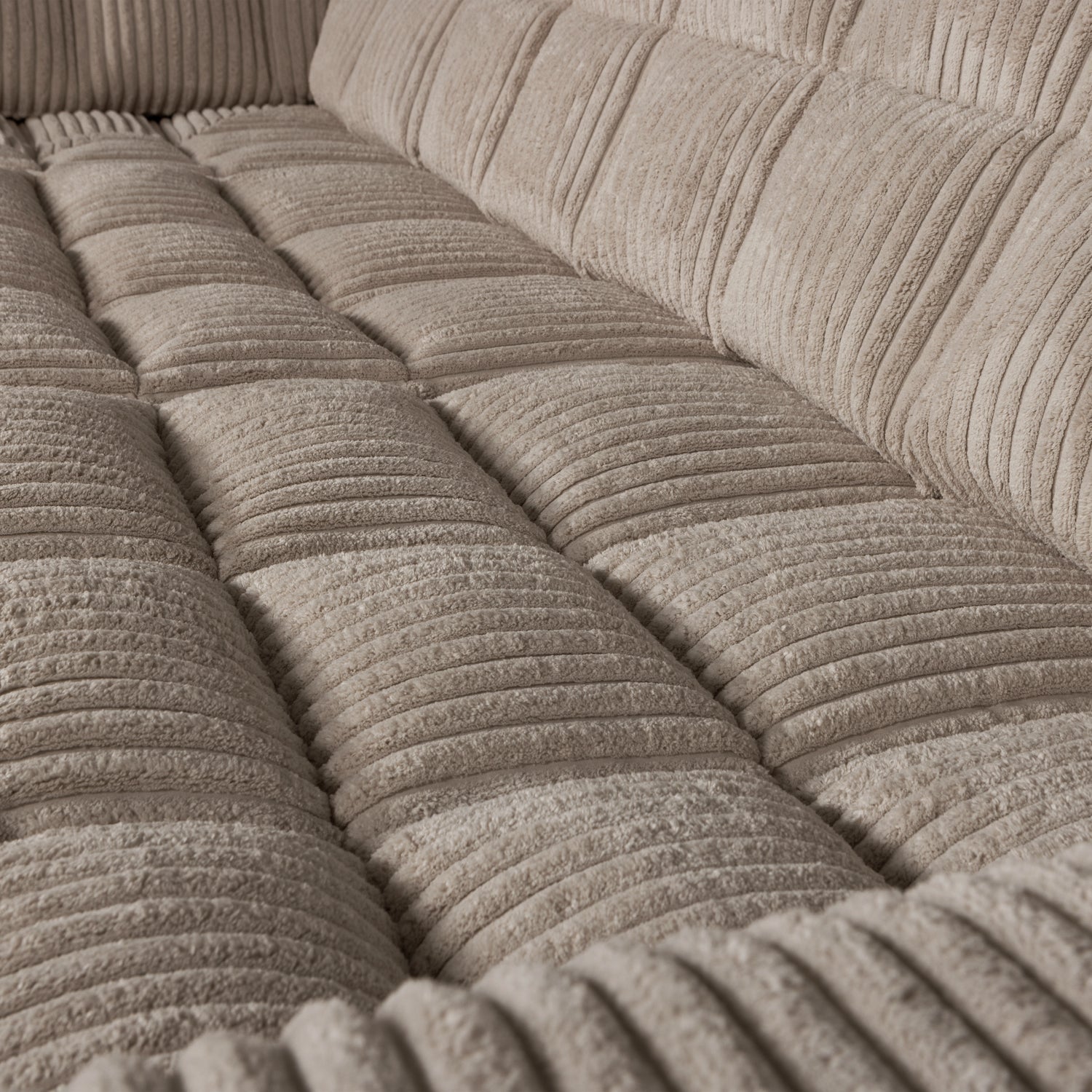 Left Corner Sofa SECOND DATE Brown Corduroy