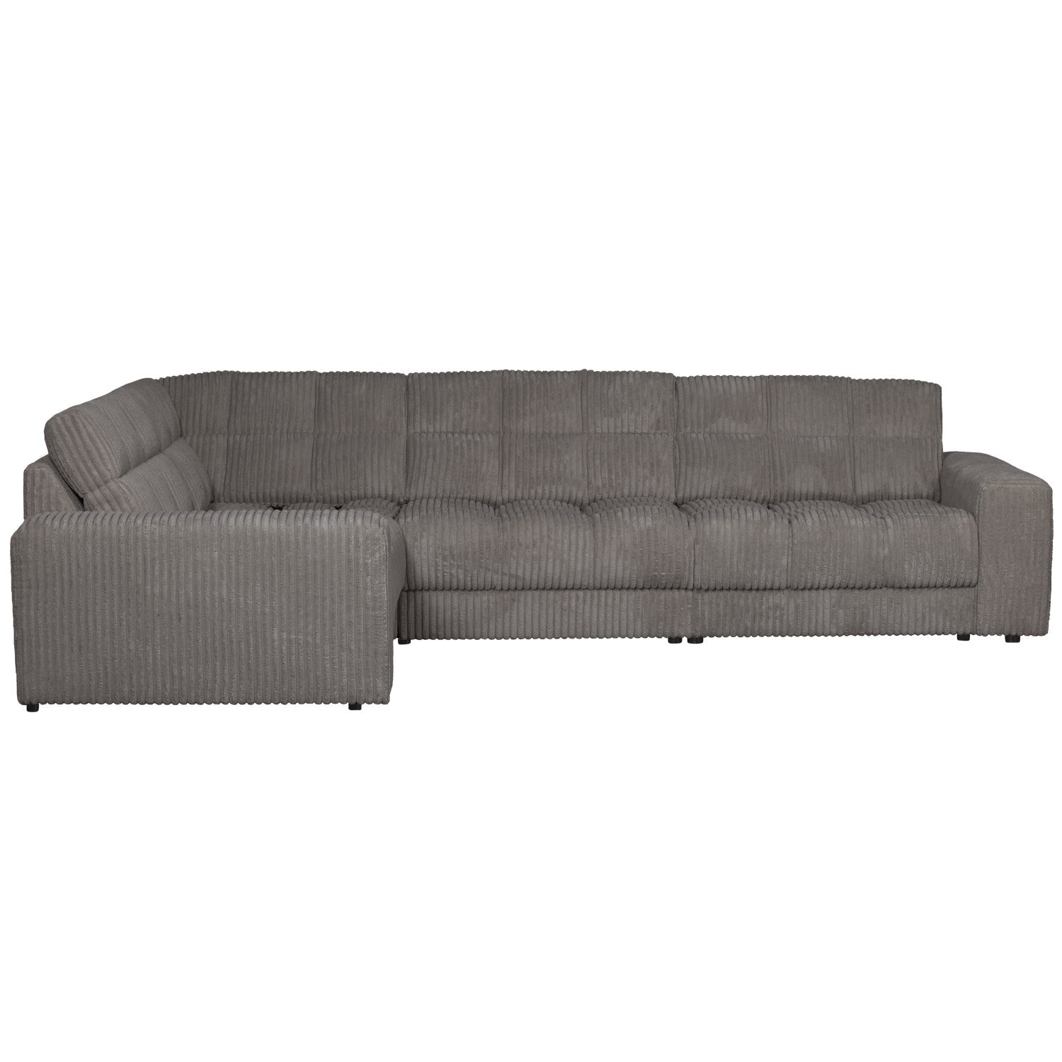 Left Corner Sofa SECOND DATE Gray Corduroy