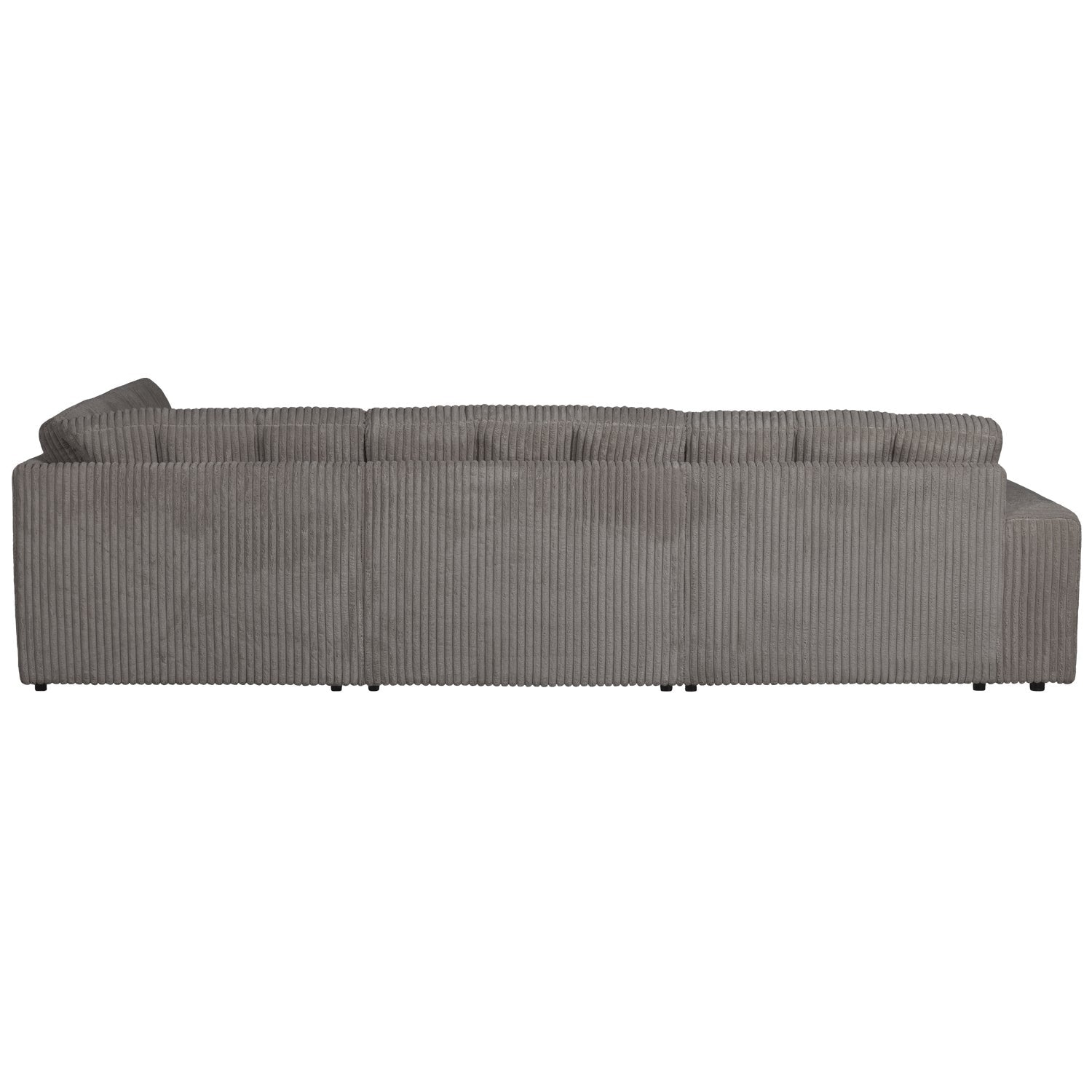 Right-facing corner sofa SECOND DATE gray corduroy