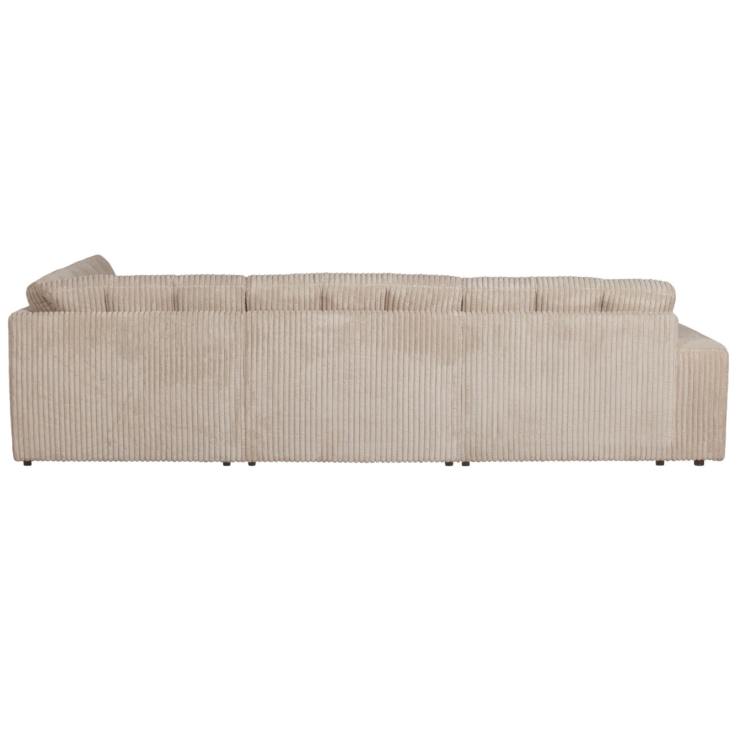 Right-facing corner sofa SECOND DATE beige corduroy