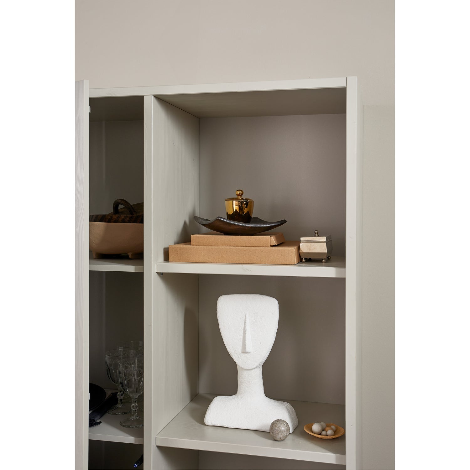 MEREL cream cabinet shelf
