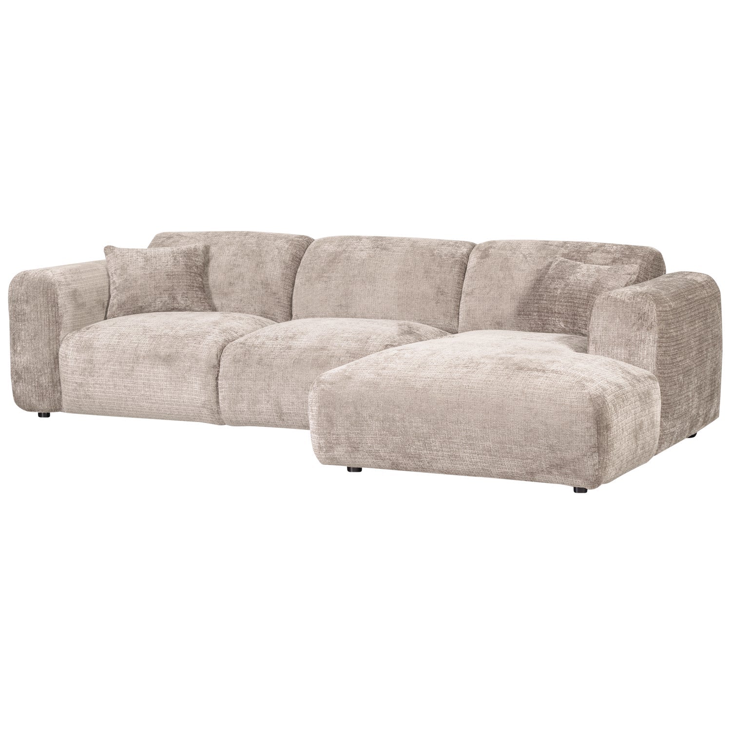 Right-facing modular CLOUD corner sofa in beige