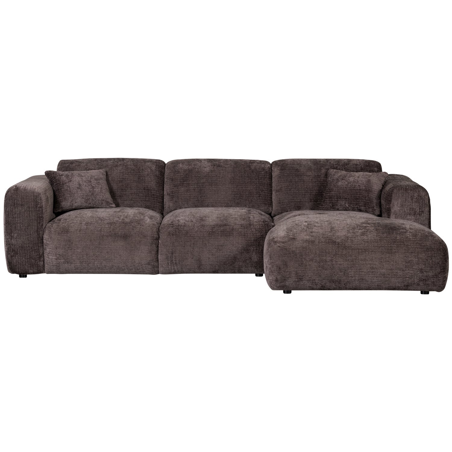 Right-facing modular CLOUD corner sofa in brown