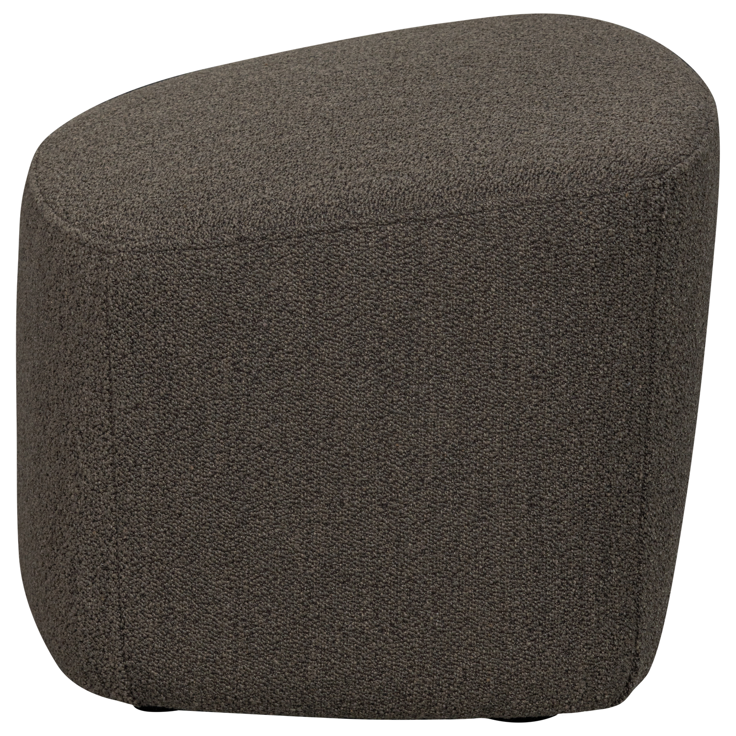 LOFTY Brown Bouclé Pouf