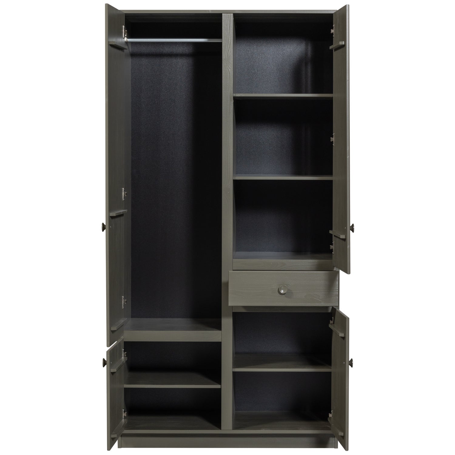 2-door wardrobe Alfie dark green pine