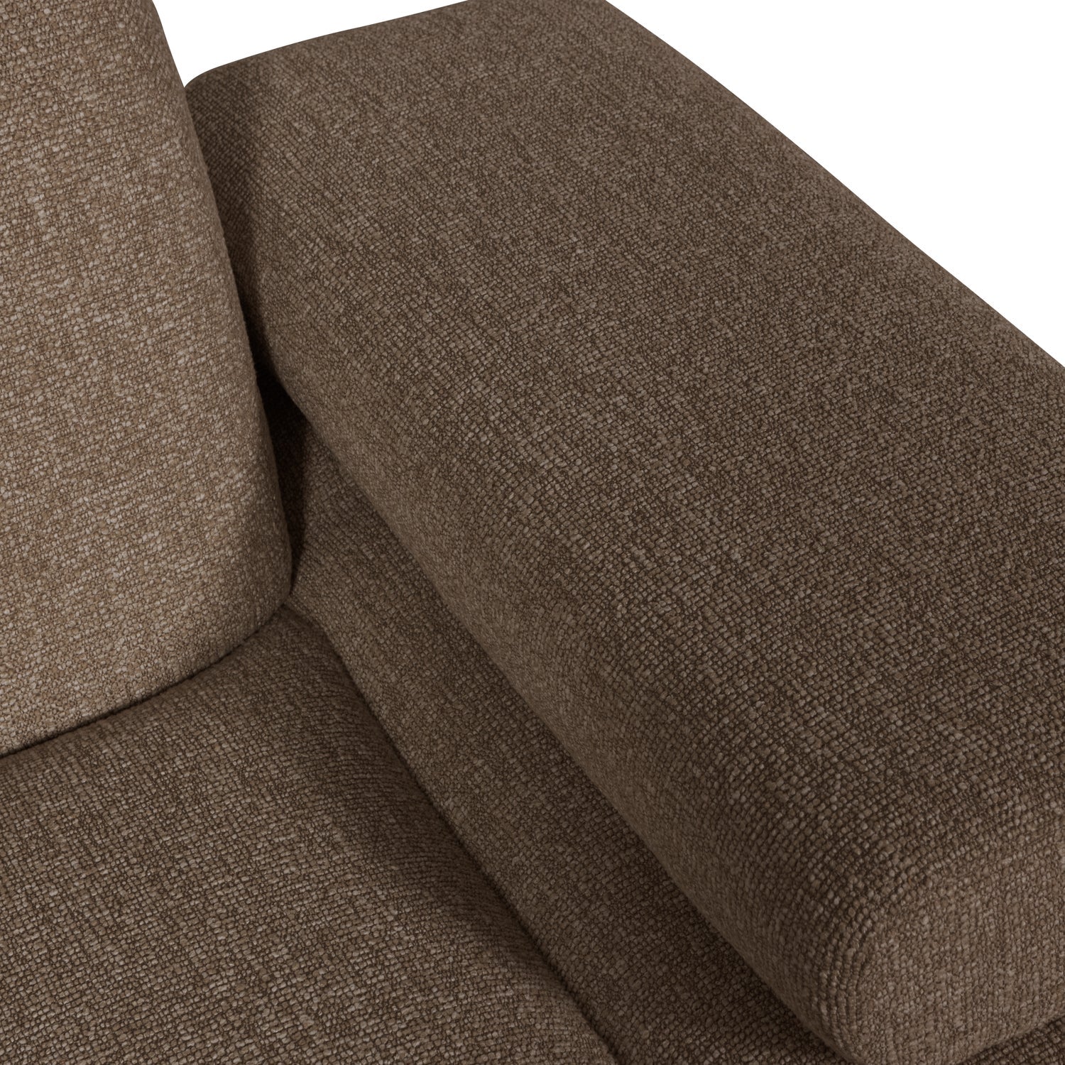 MOJO modular sofa - right-side element dark brown bouclé