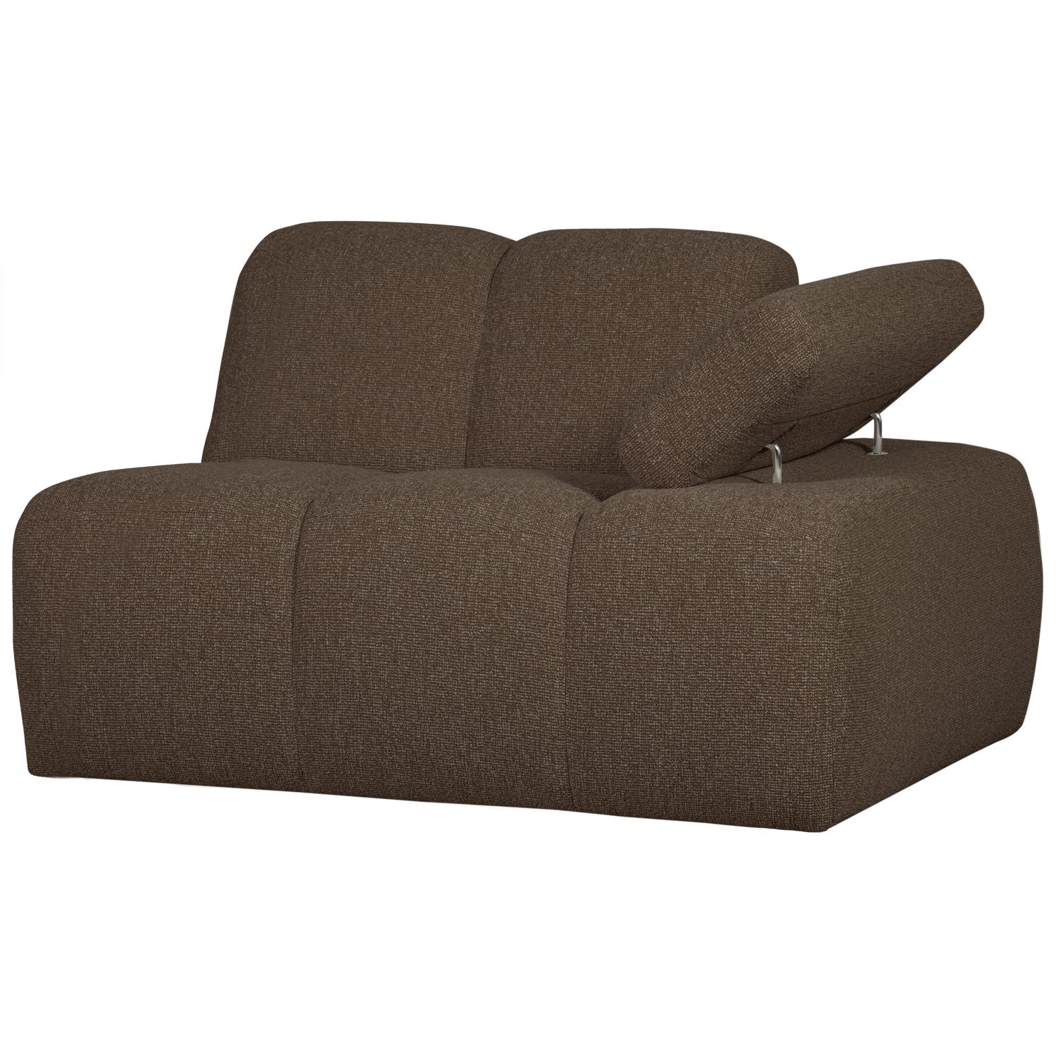 MOJO modular sofa - right-side element dark brown bouclé