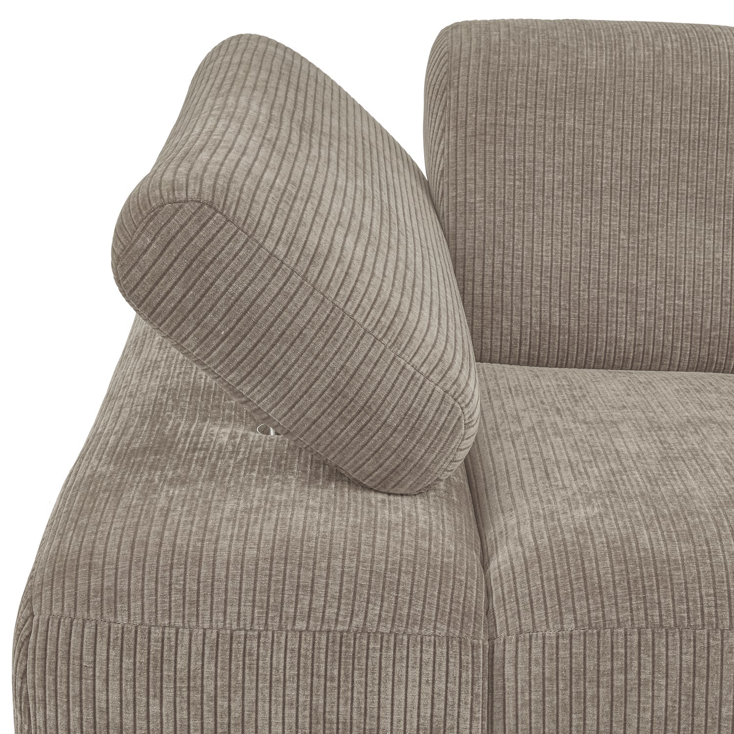 Modulární pohovka MOJO - levý prvek tmavě pískový samet