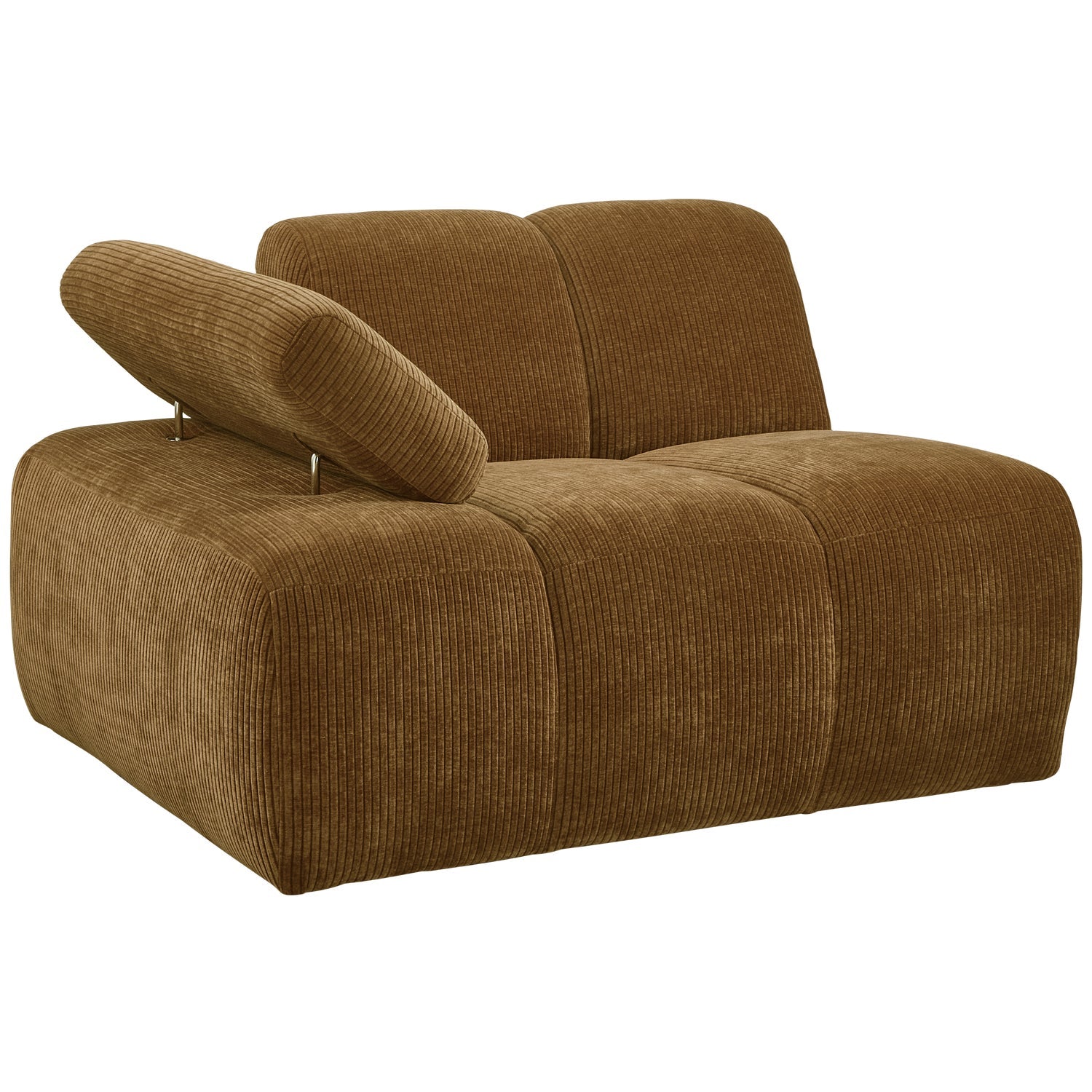 Sofa modułowa MOJO - element lewostronny ciemny miodowy sztruks