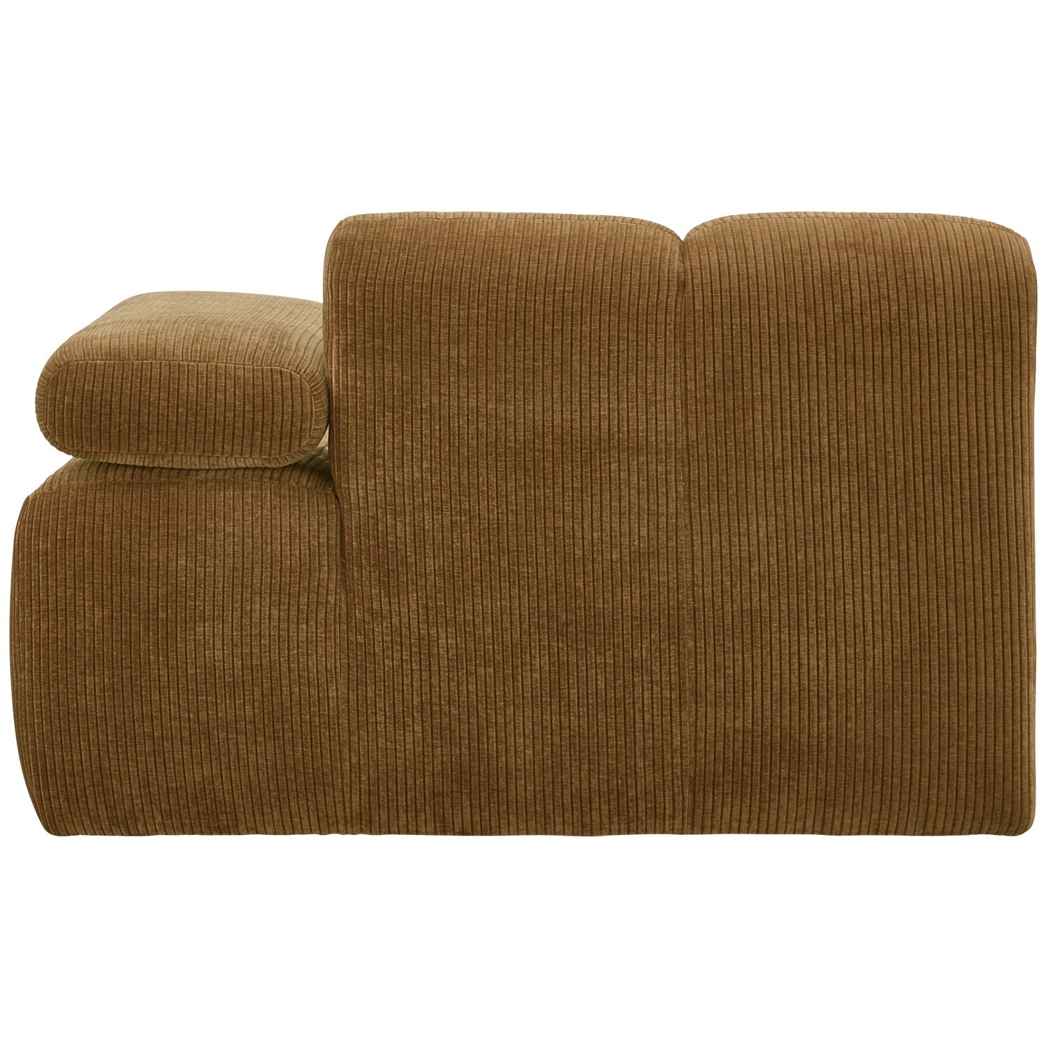 Sofa modułowa MOJO - element prawostronny ciemny miodowy sztruks