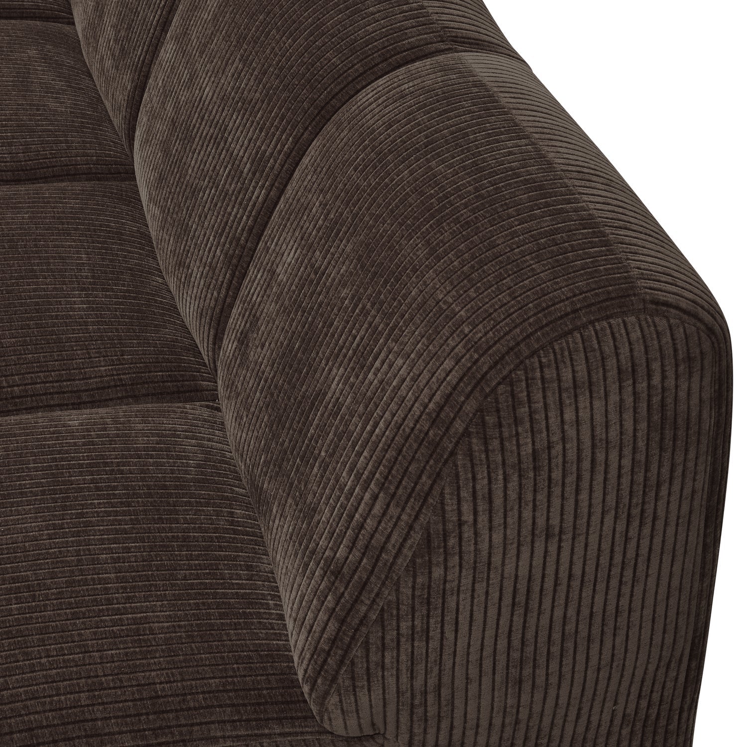 Modulární pohovka MOJO - 2-místný levý prvek tmavě hnědý kordurovým materiálem