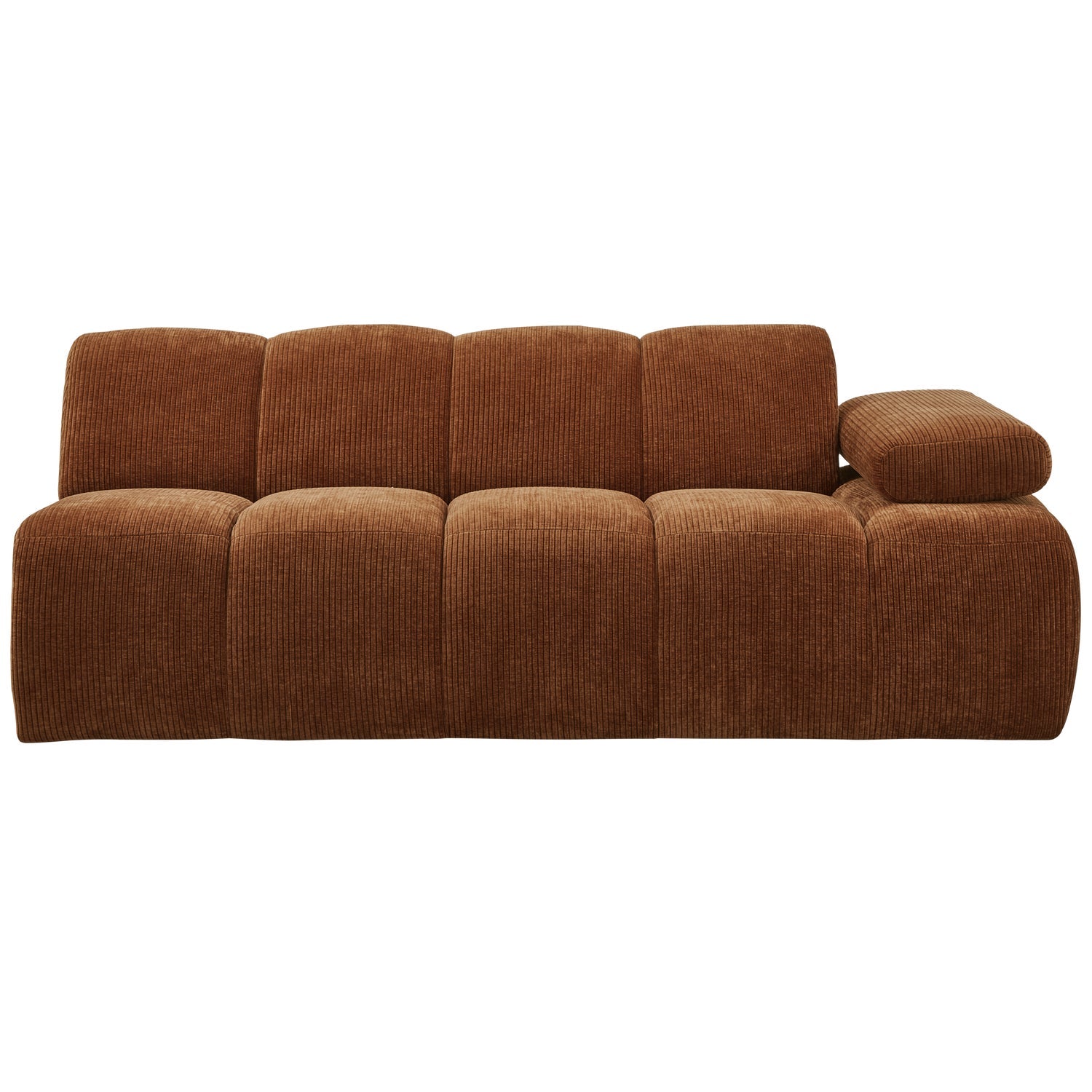 MOJO modular sofa - right-facing 2-seater brown corduroy element