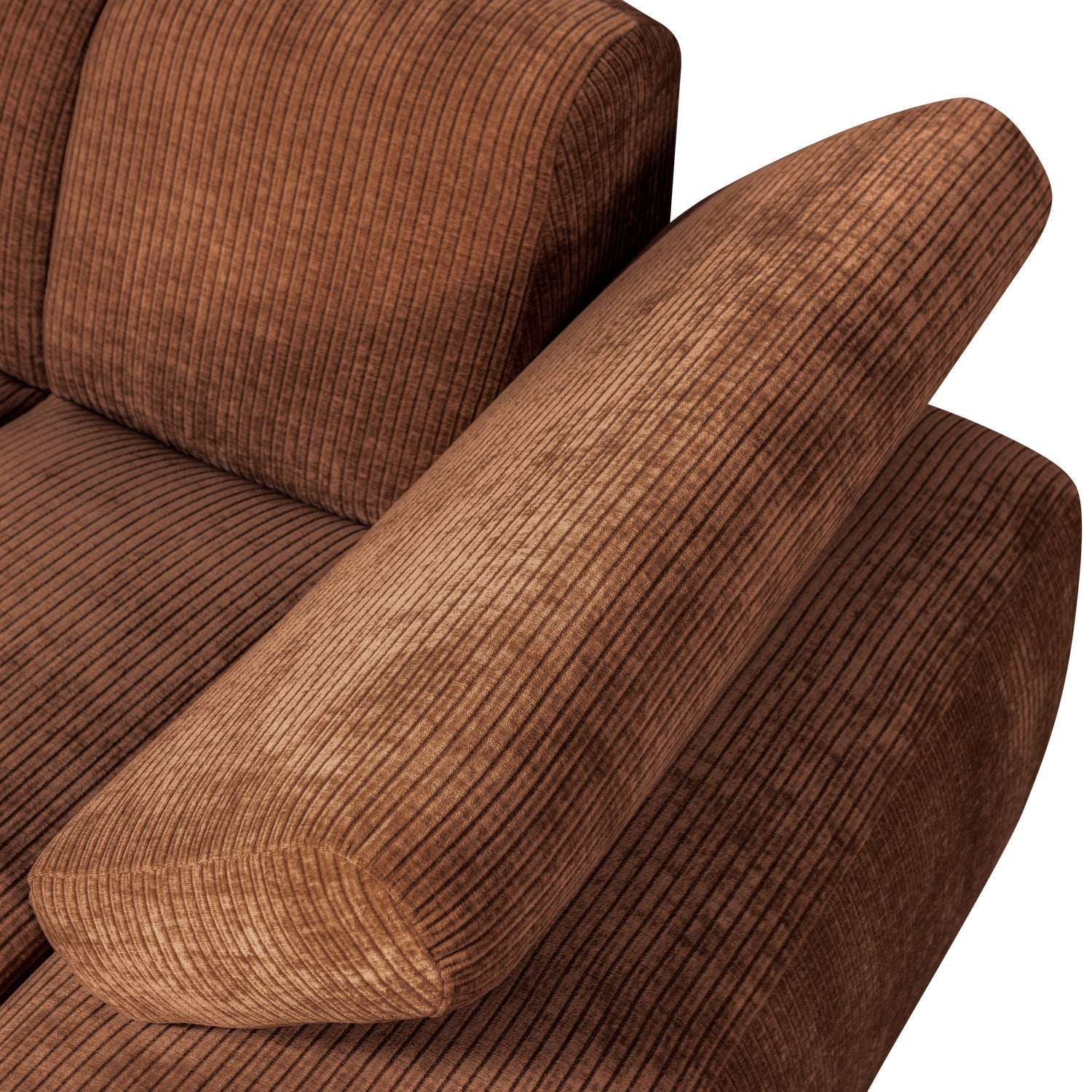MOJO modular sofa - right-sided brown corduroy chaise longue