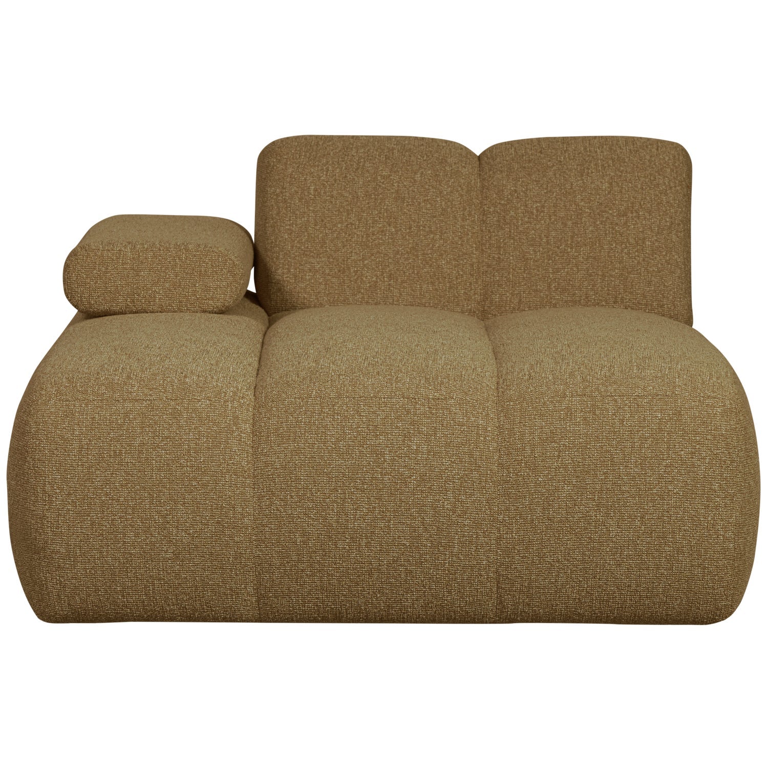 MOJO modular sofa - left-side chaise longue dark honey bouclé