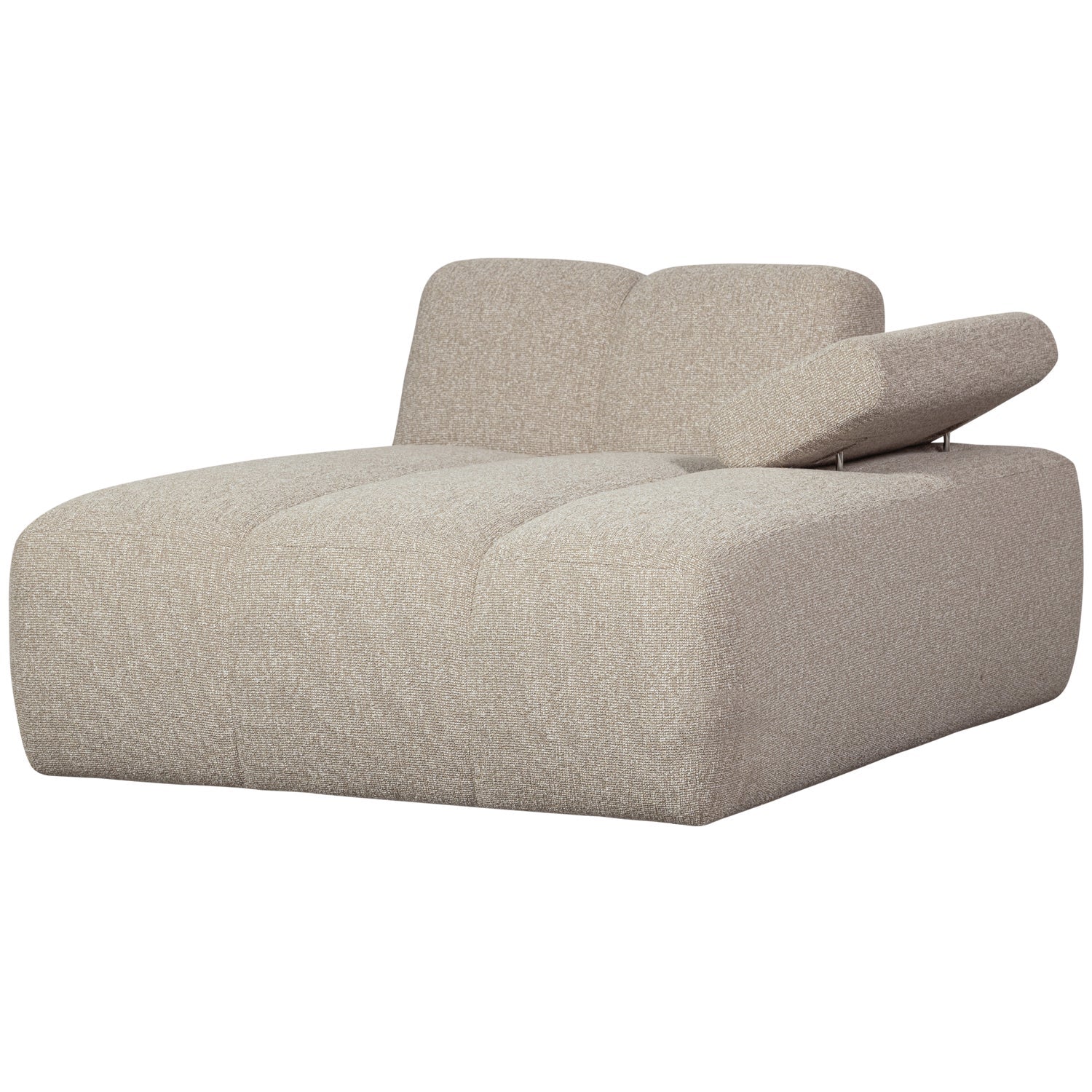 Sofa modułowa MOJO - szezlong prawostronny beżowy melanż bouclé
