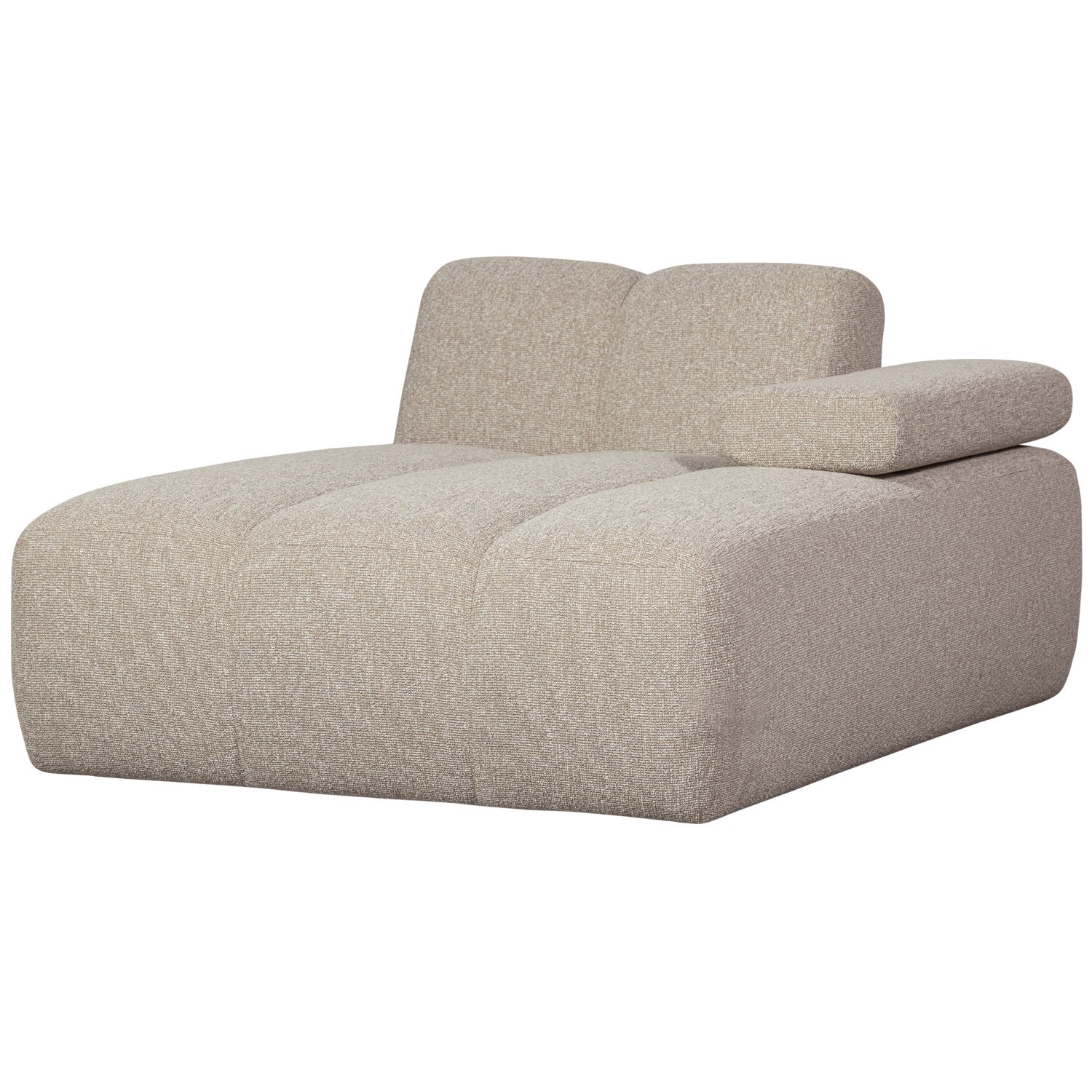 Sofa modułowa MOJO - szezlong prawostronny beżowy melanż bouclé
