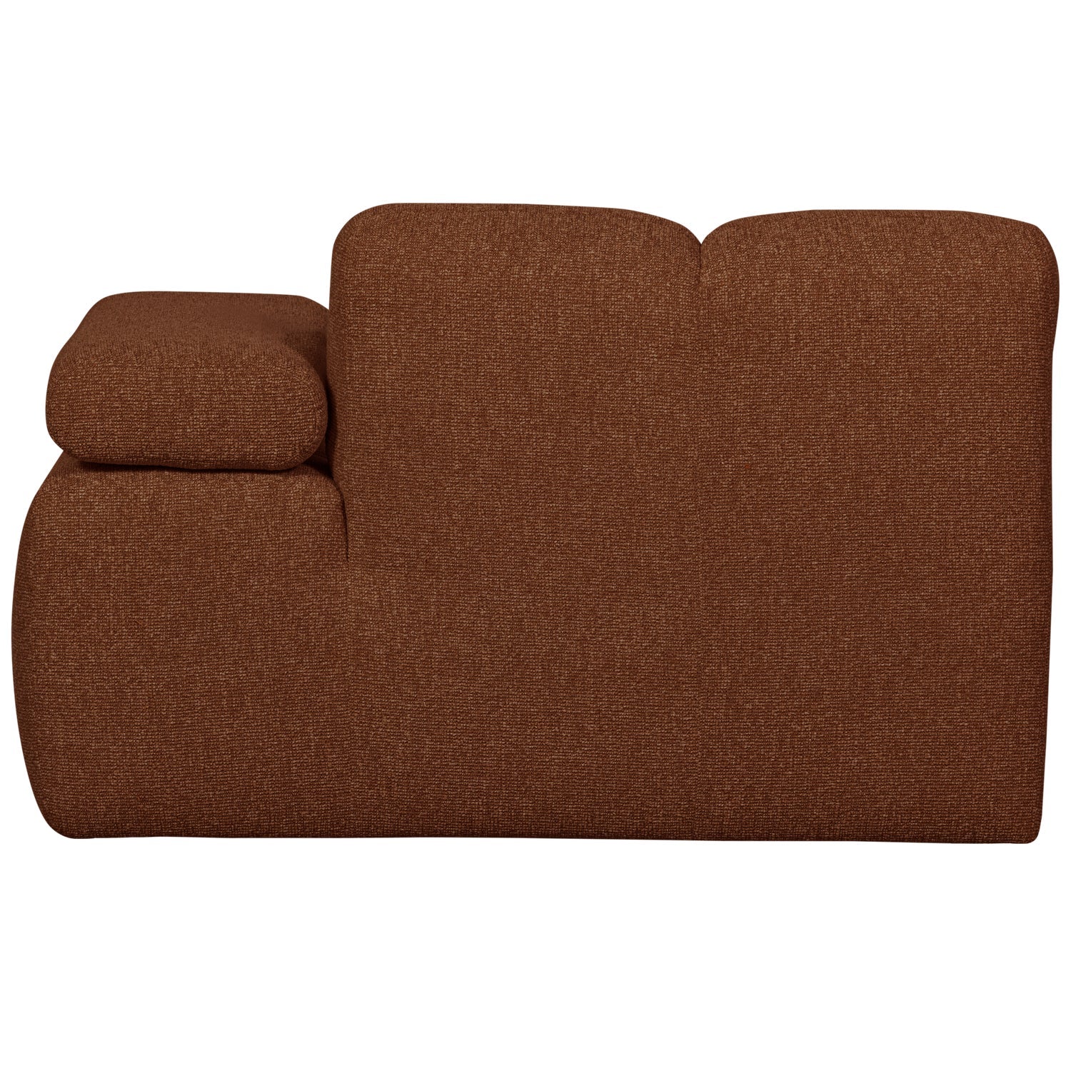 MOJO modular sofa - right-facing brown bouclé chaise longue