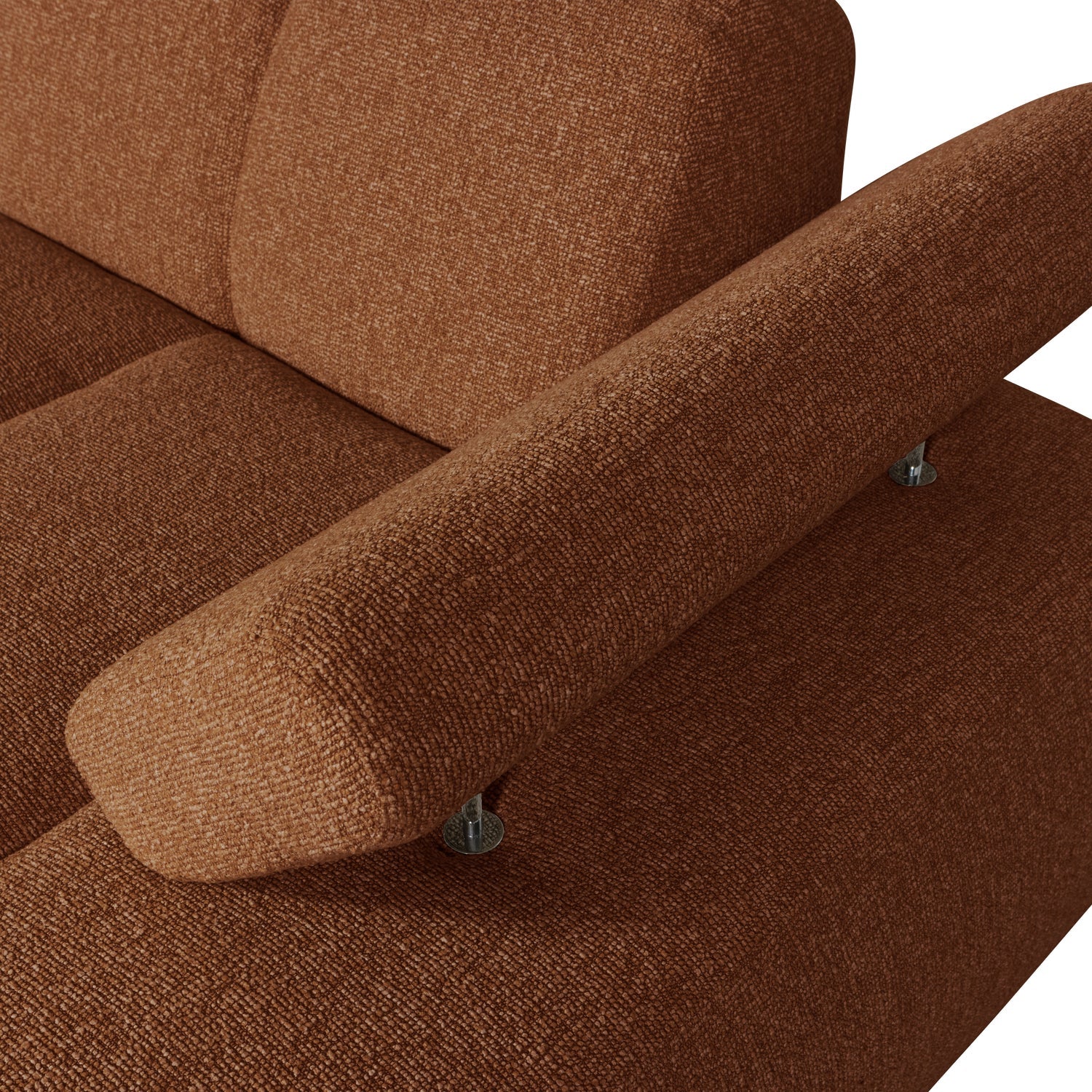 MOJO modular sofa - right-facing brown bouclé chaise longue
