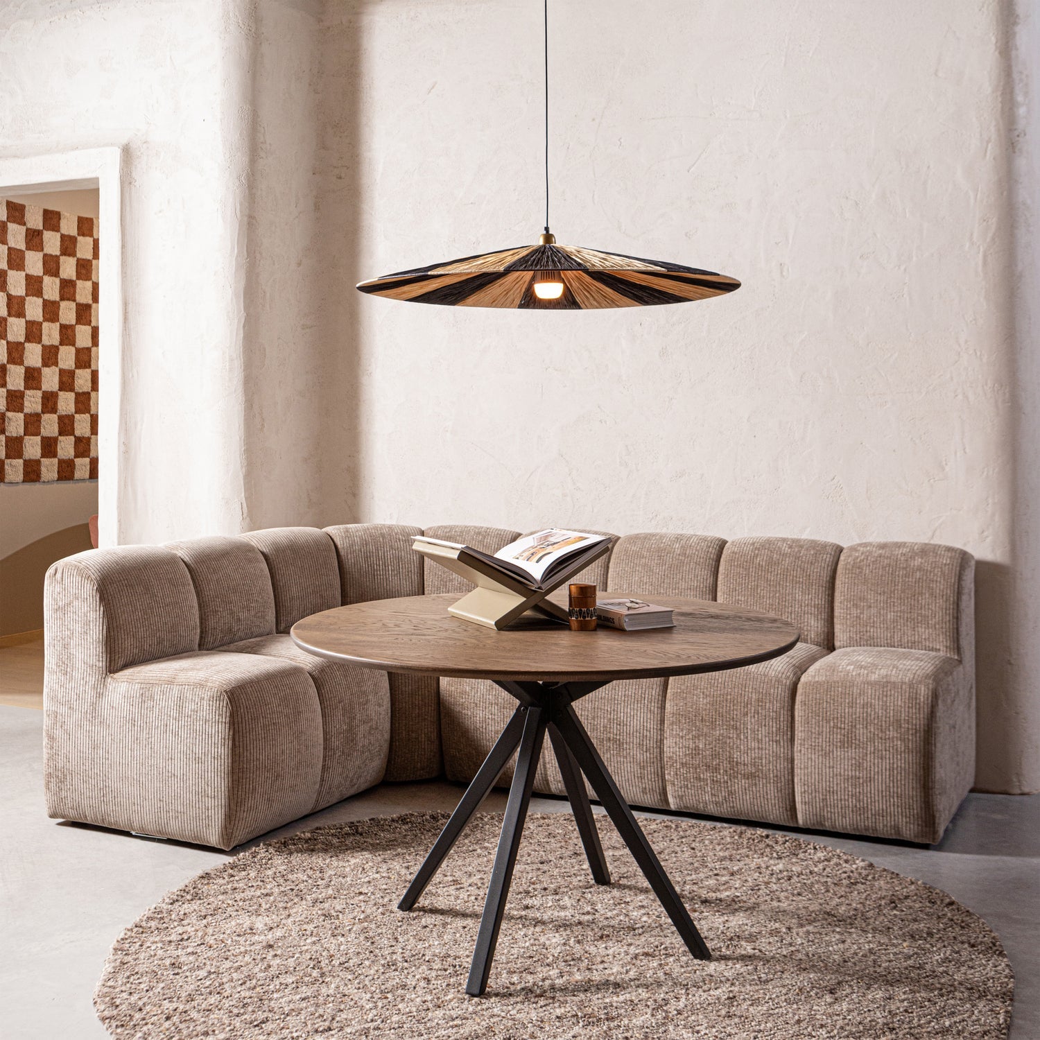 MOJO BENCH Modular Sofa - 3-Seater Ecru Corduroy Element