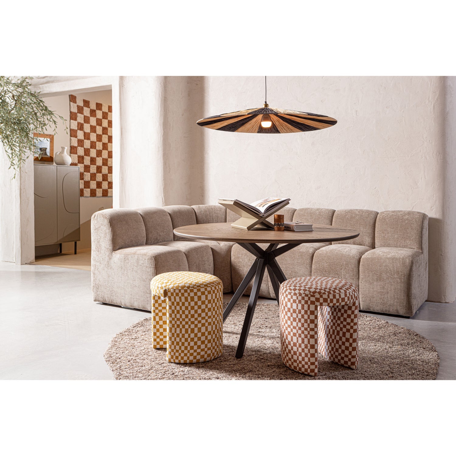 MOJO modular sofa - 3-seater element dark sandy corduroy