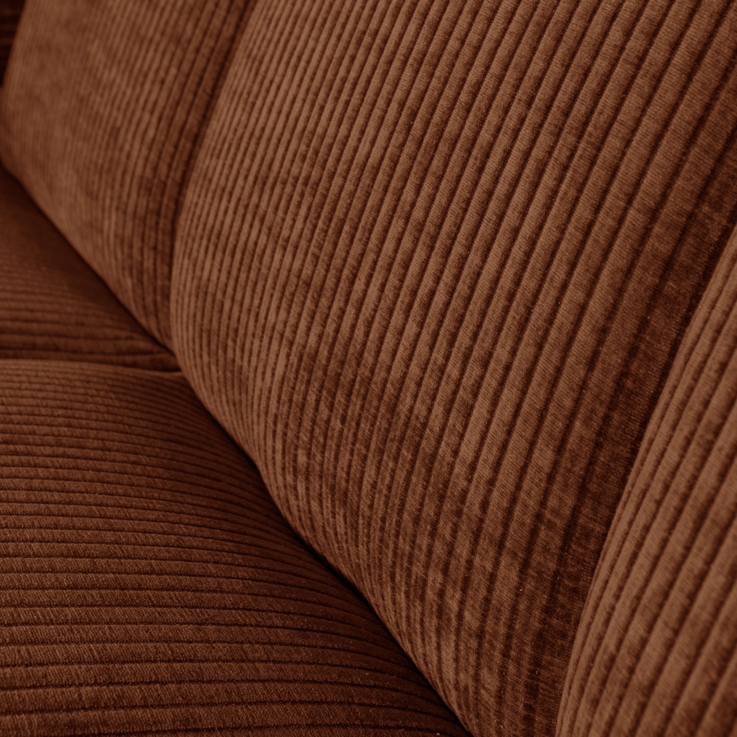 MOJO modular sofa - 3-seater element in brown corduroy