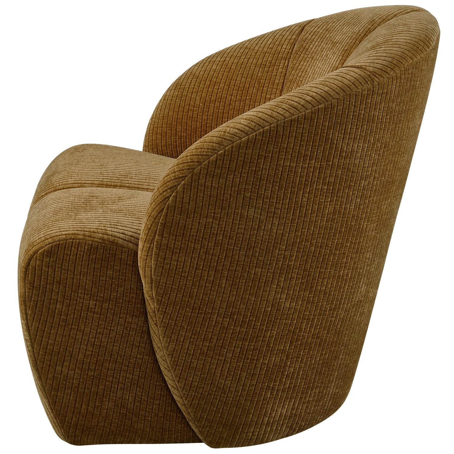 MOJO swivel armchair dark honey corduroy