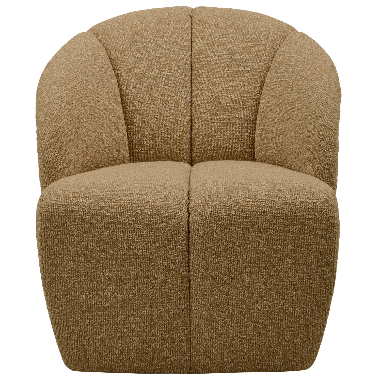MOJO swivel armchair dark honey bouclé