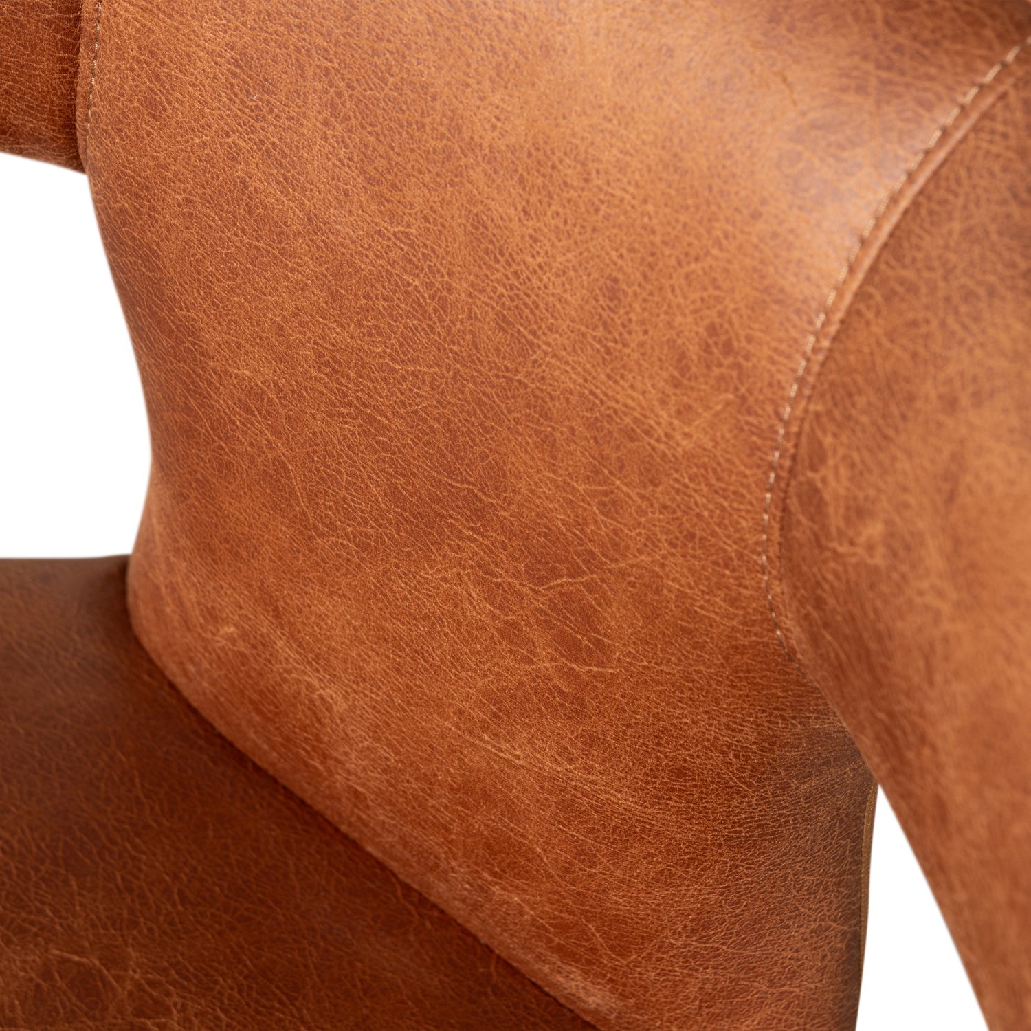 Židle PERMIT hnědá ekokůže