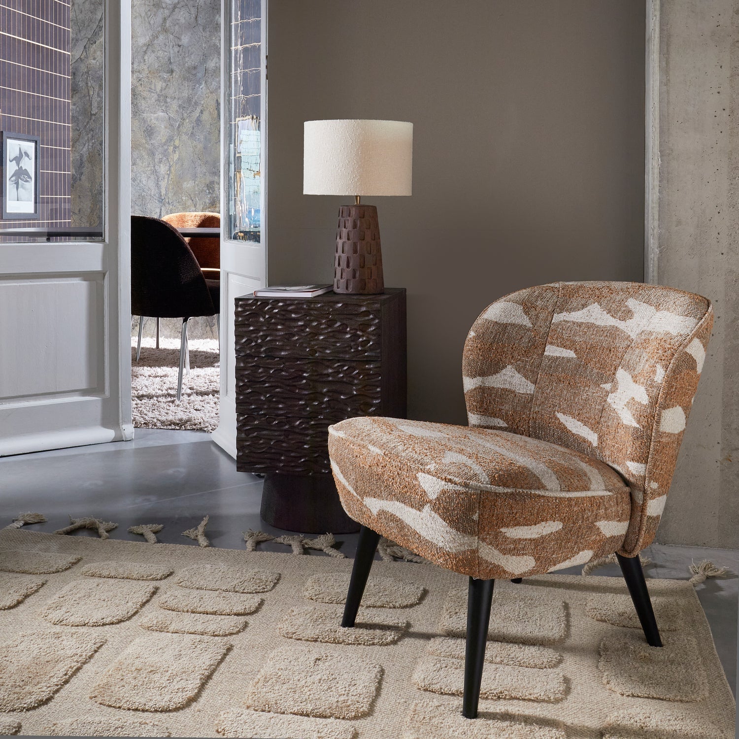 SARA Armchair Beige Camouflage