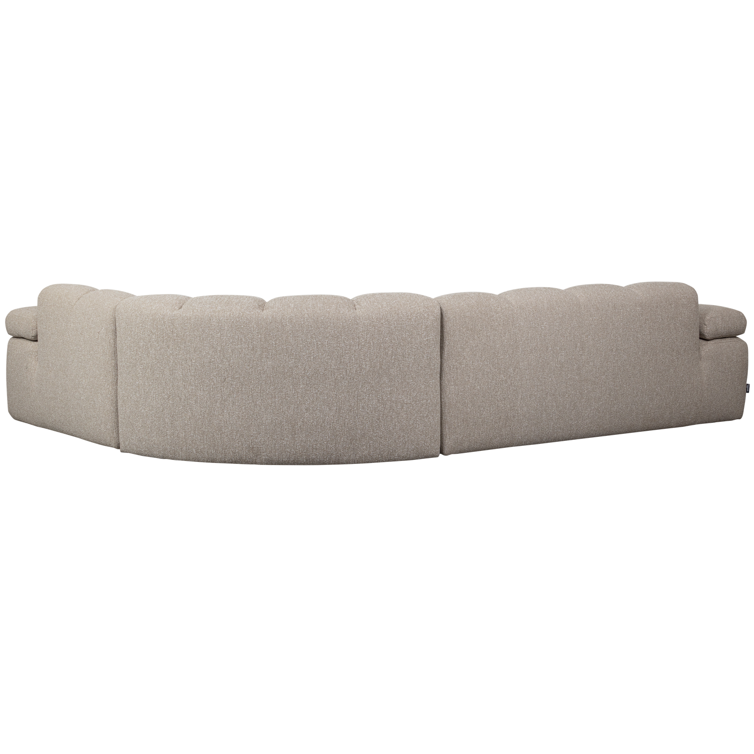Right-facing modular corner sofa for 6 people MOJO sand mélange boucle