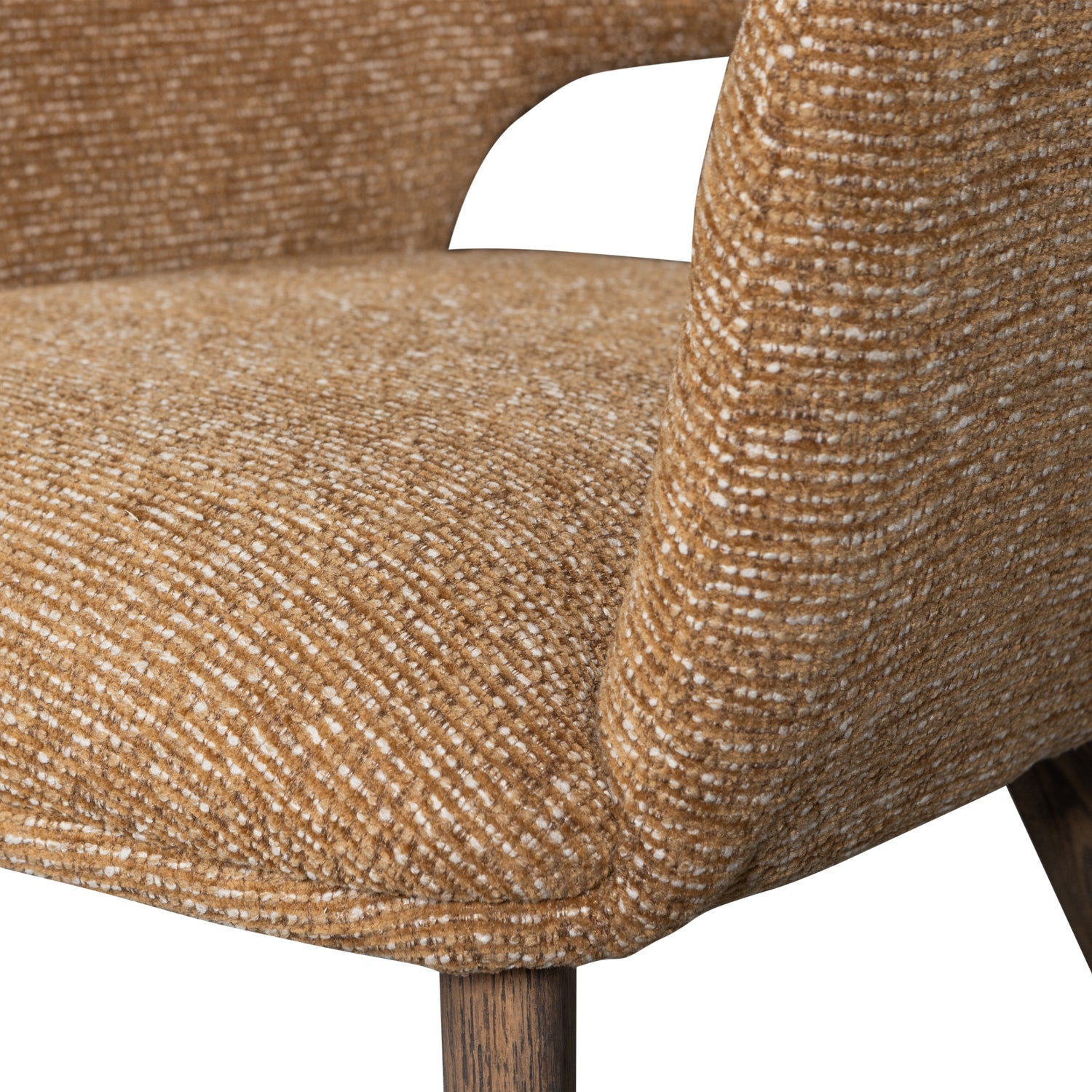 MURAT Chair brown with dark brown oak base